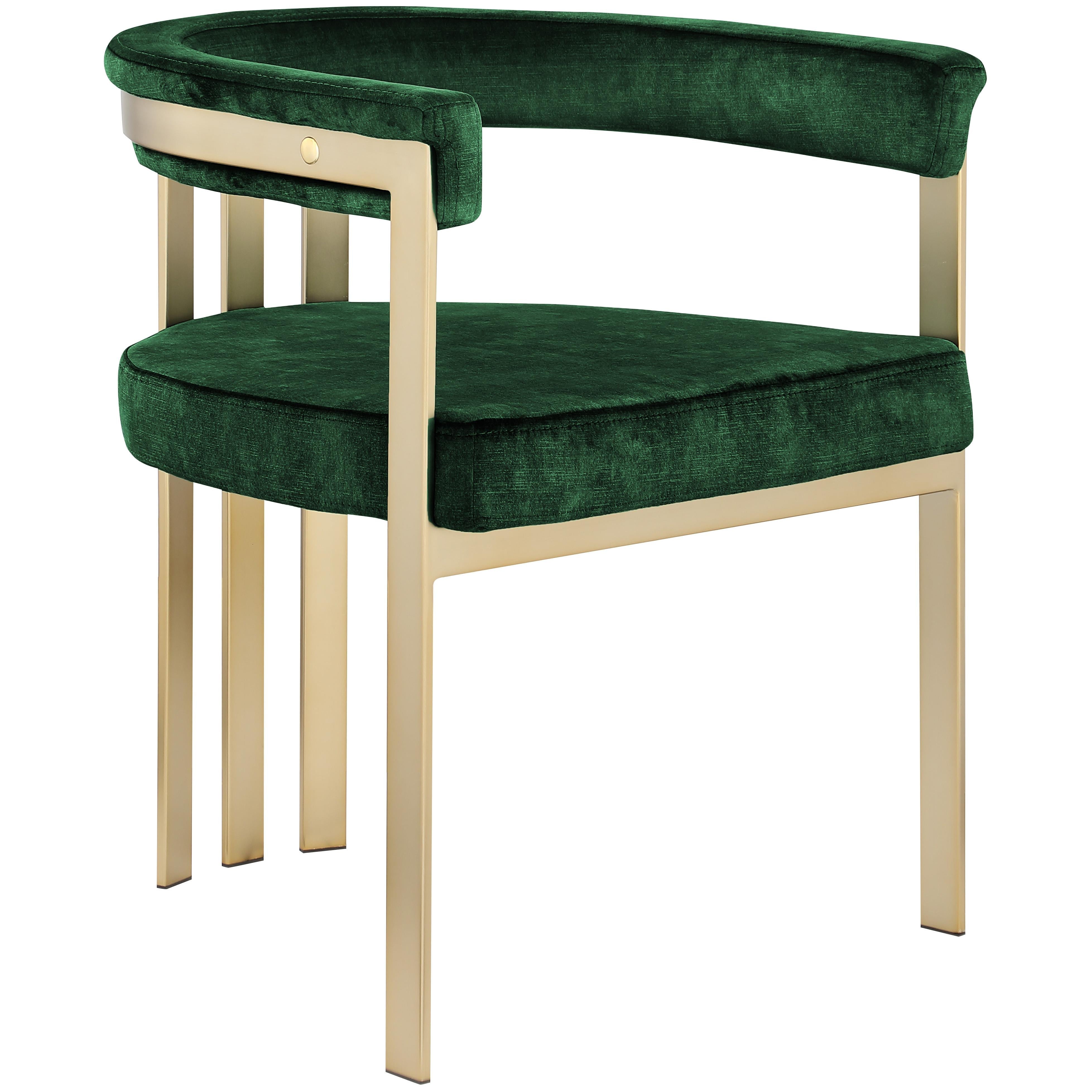 Meridian Marcello Green Velvet Dining Chair