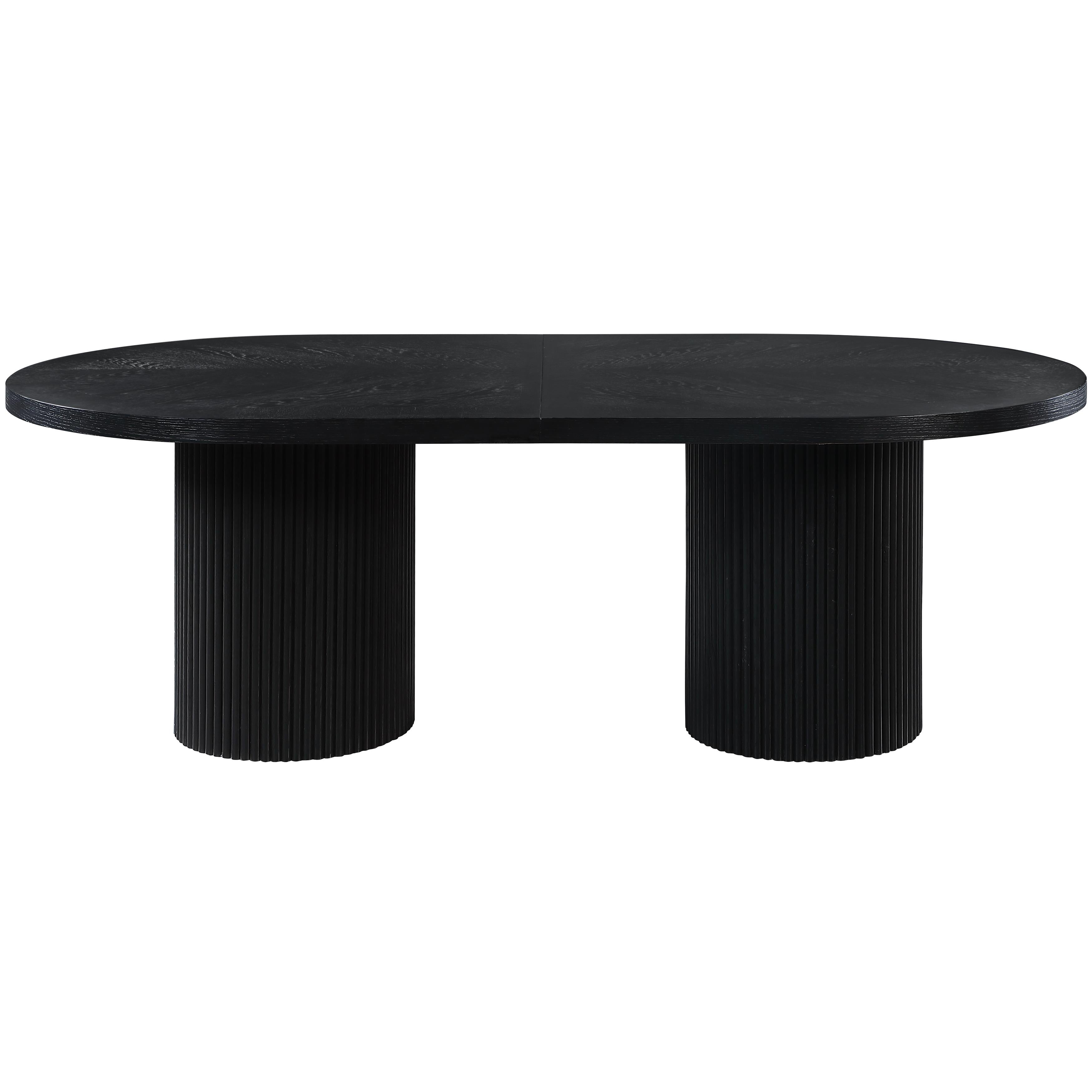 Meridian Belinda Black Oak Veneer Dining Table (3 Boxes)