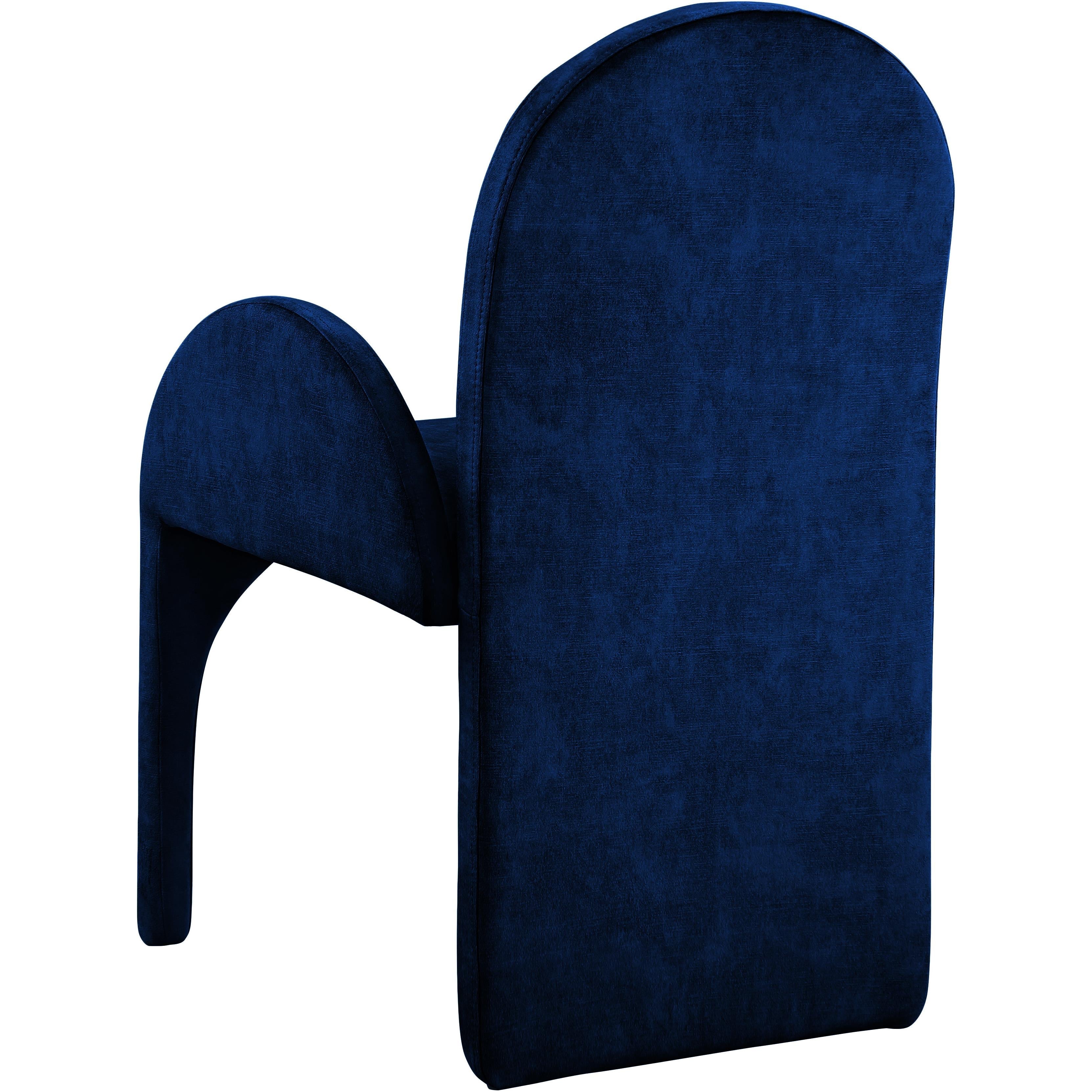 Meridian Summer Navy Velvet Dining Arm Chair