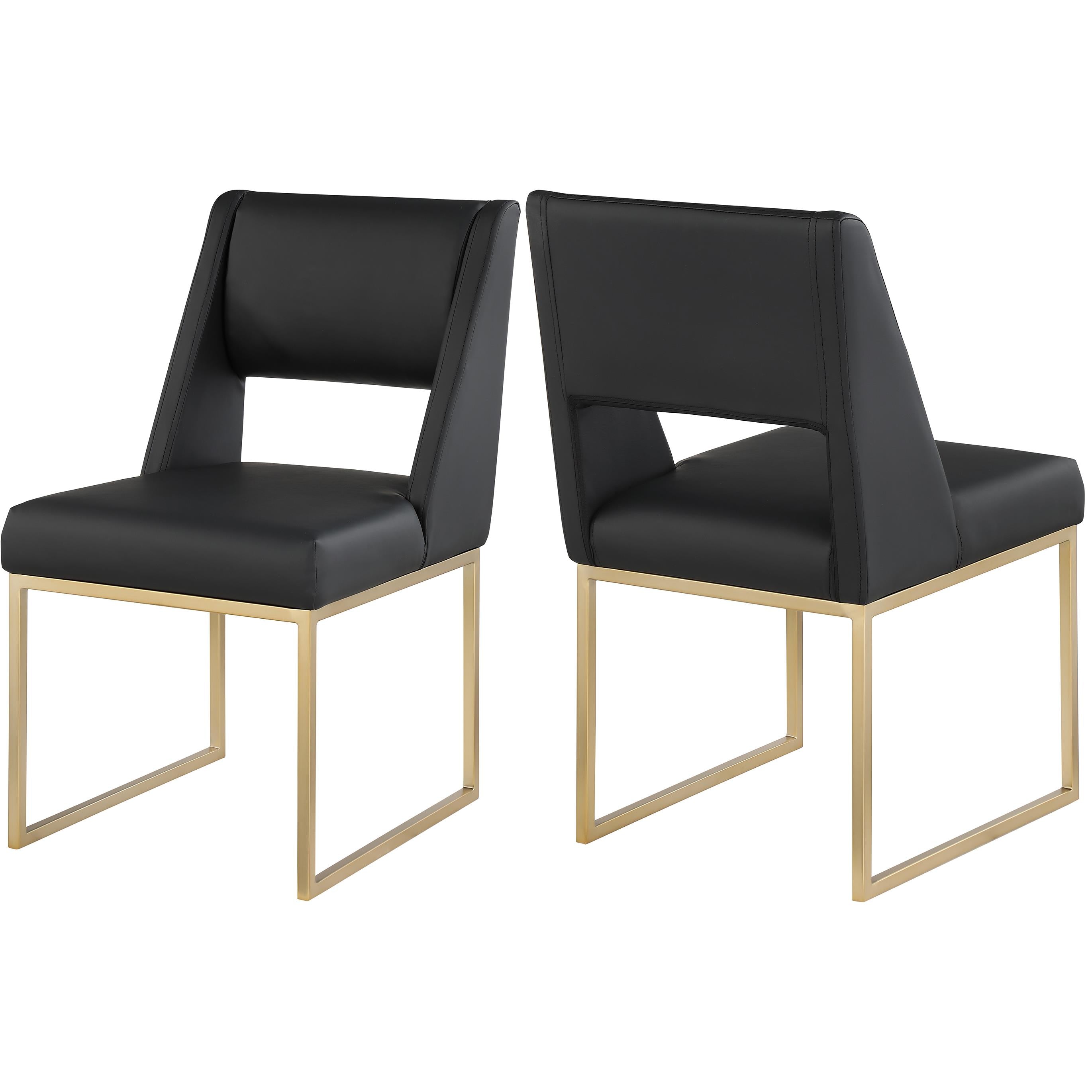 Meridian Jayce Black Vegan Leather Dining Chair