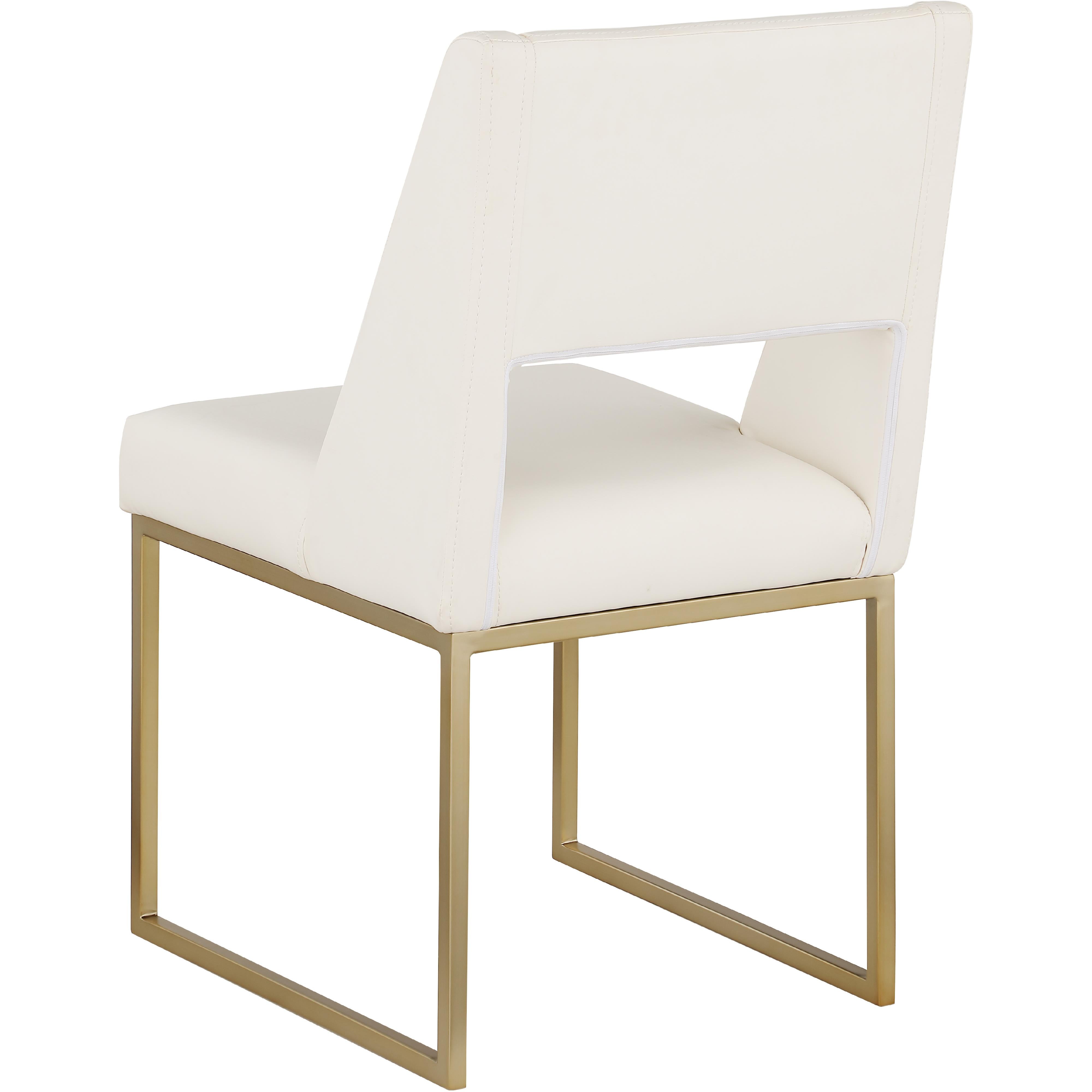 Meridian Jayce Cream Vegan Leather Dining Chair
