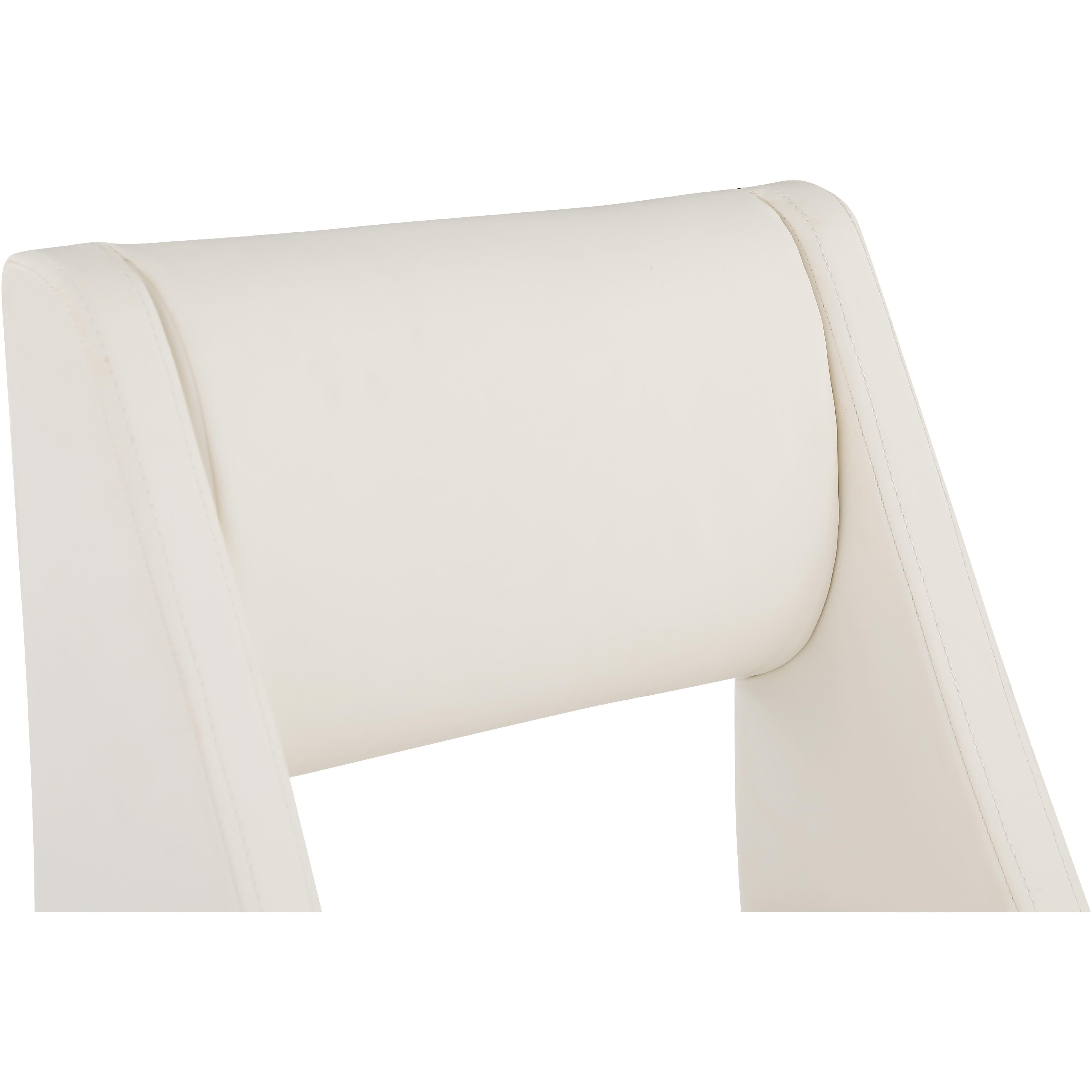 Meridian Jayce Cream Vegan Leather Dining Chair