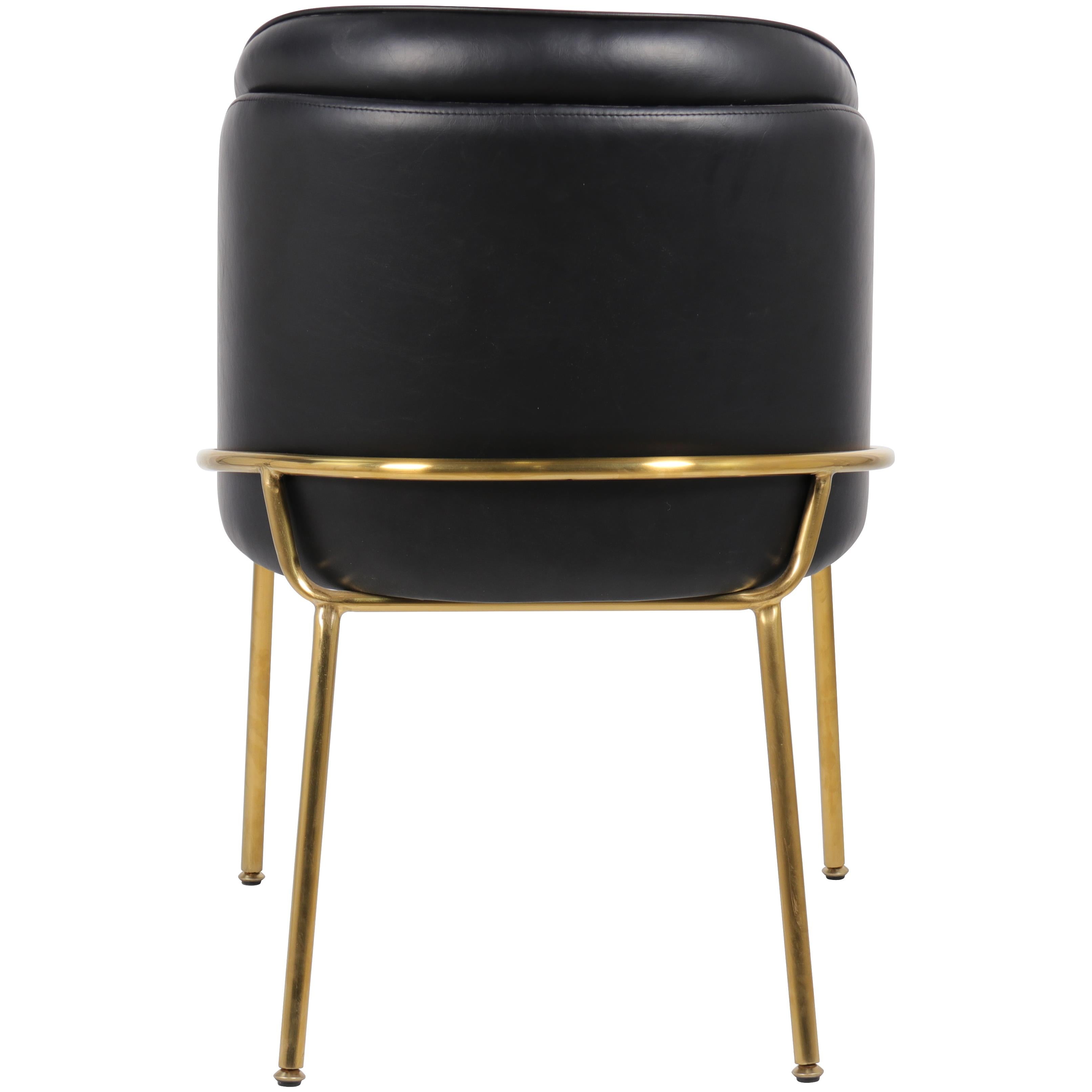 Meridian Jagger Black Vegan Leather Dining Chair