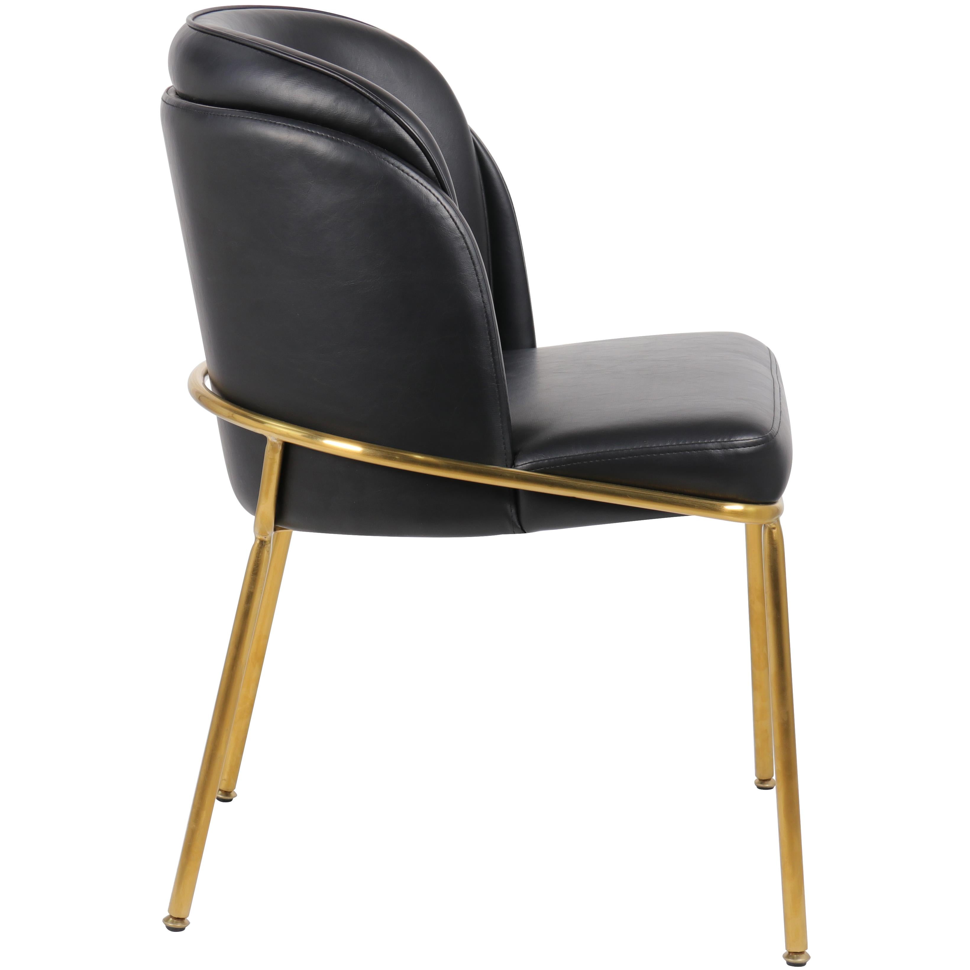 Meridian Jagger Black Vegan Leather Dining Chair