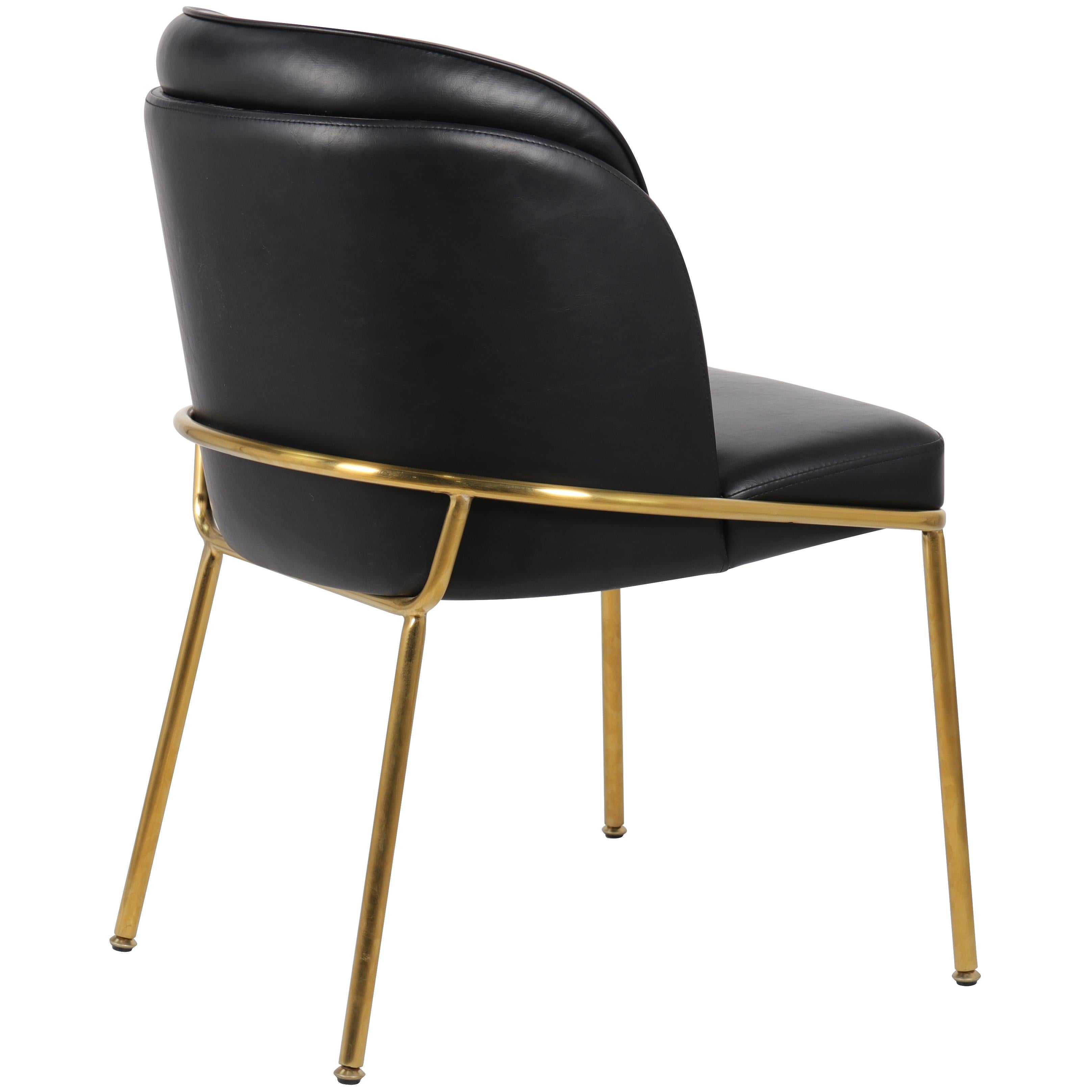 Meridian Jagger Black Vegan Leather Dining Chair