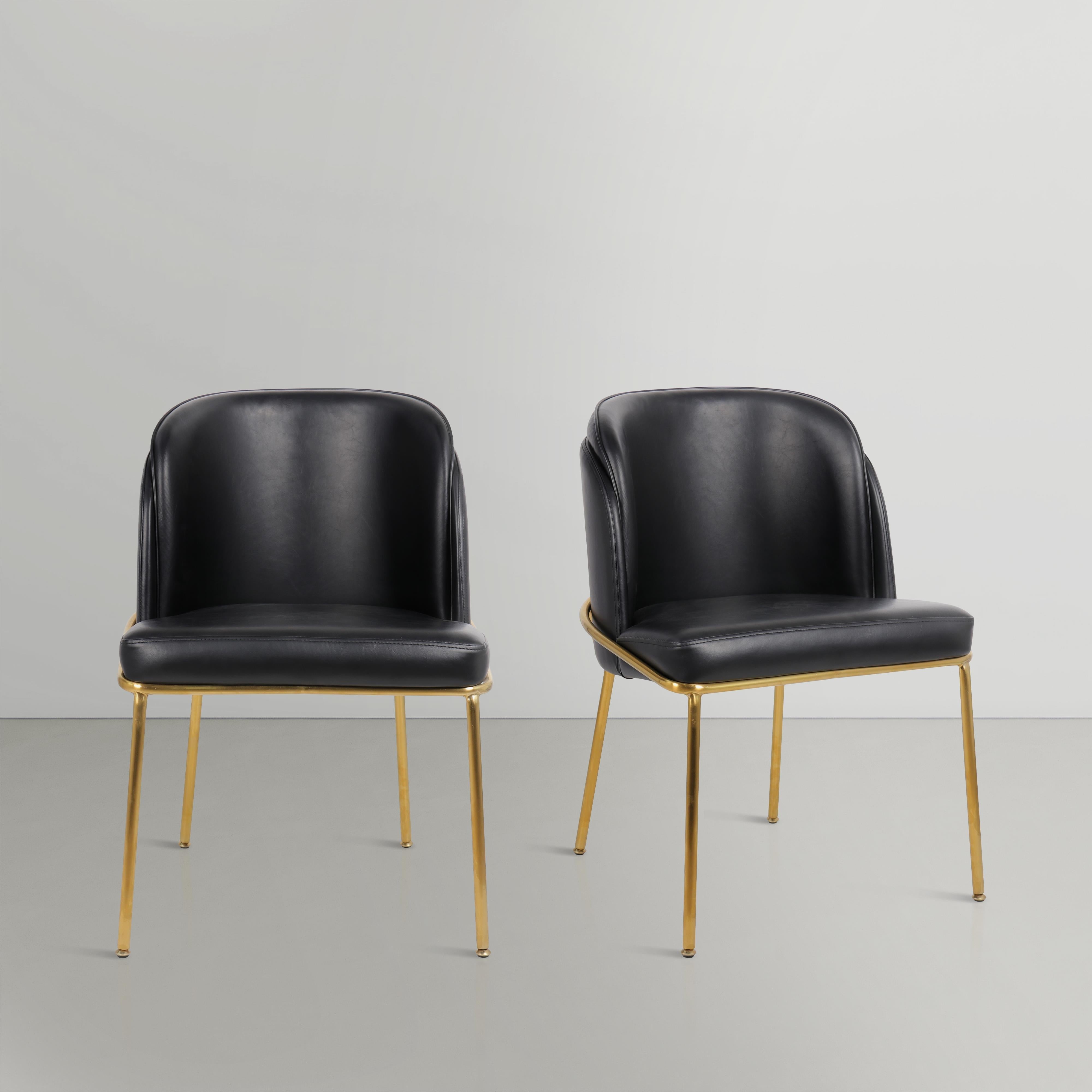 Meridian Jagger Black Vegan Leather Dining Chair