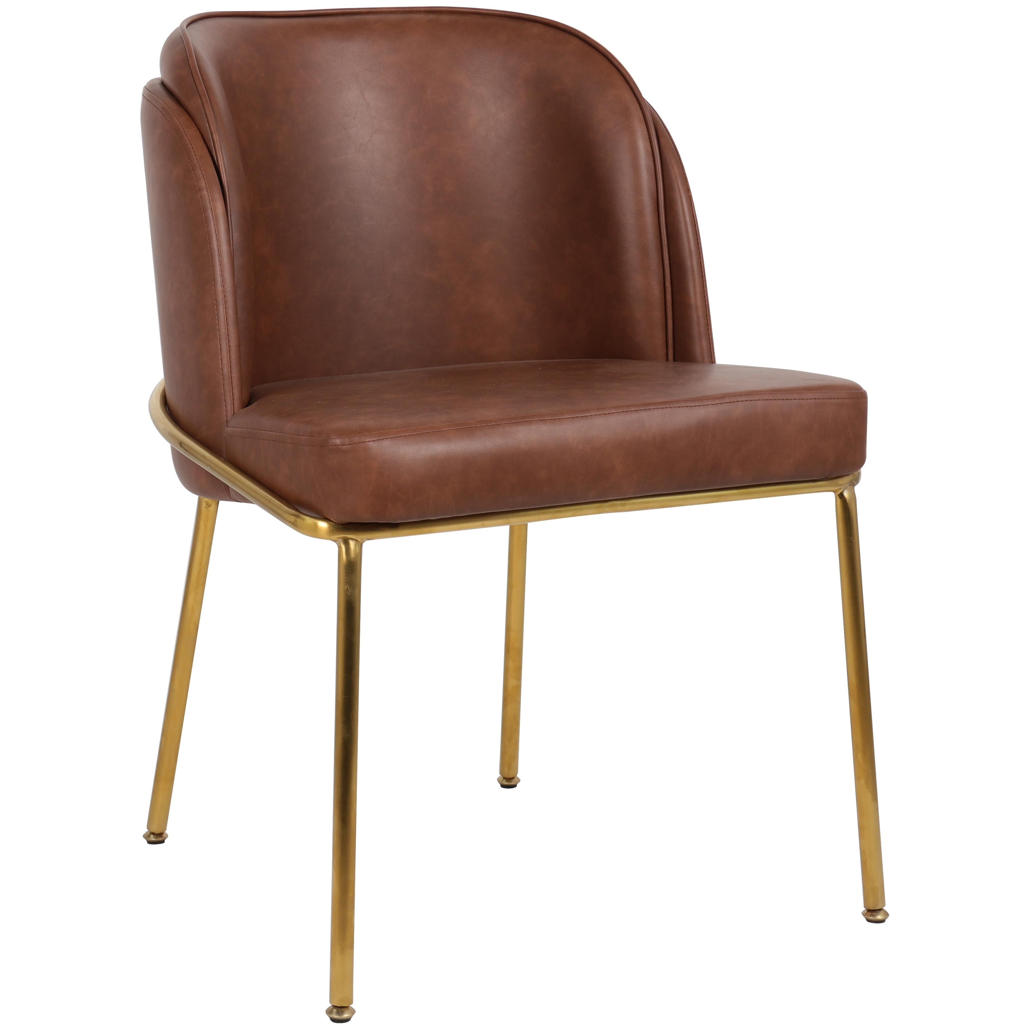 Meridian Jagger Brown Vegan Leather Dining Chair