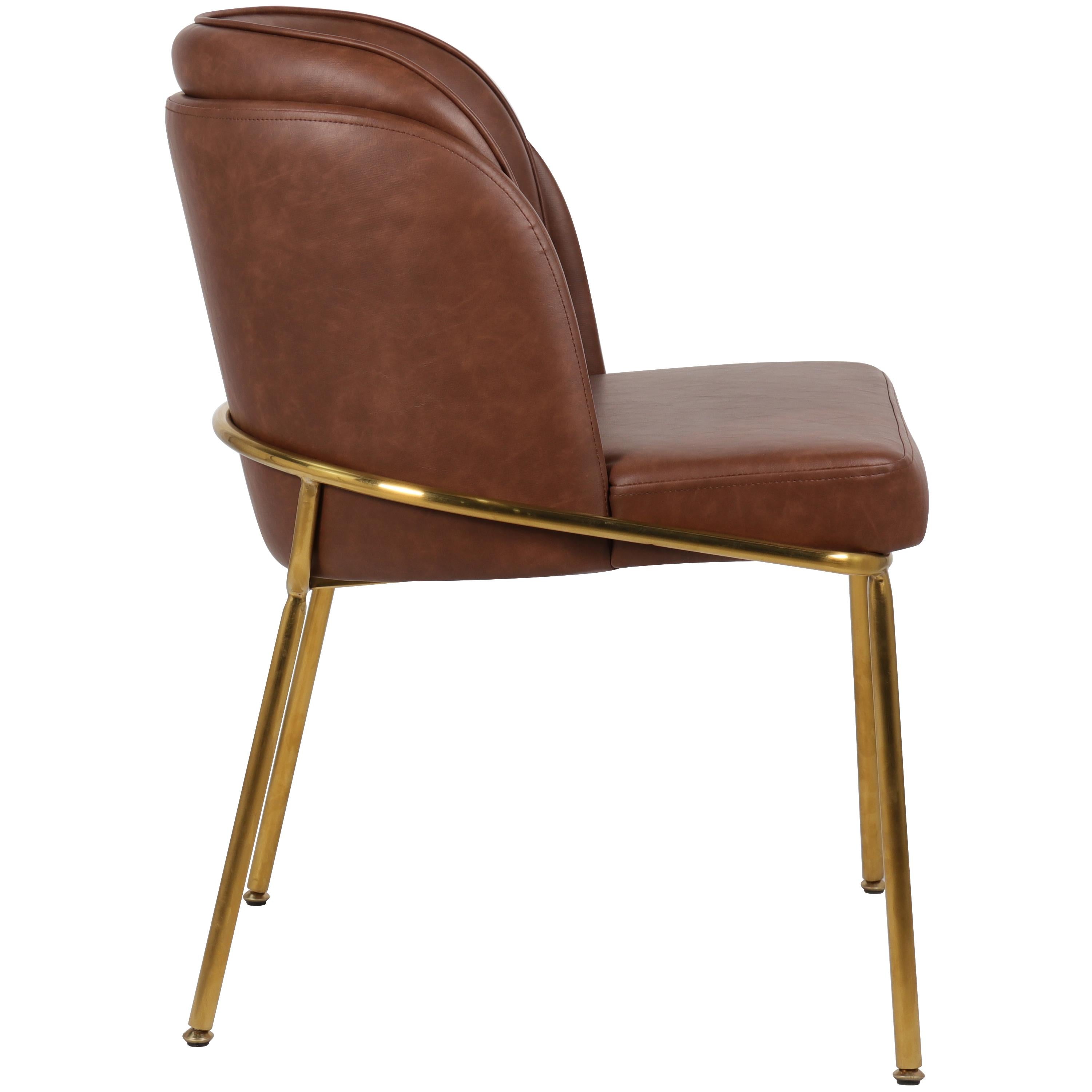 Meridian Jagger Brown Vegan Leather Dining Chair