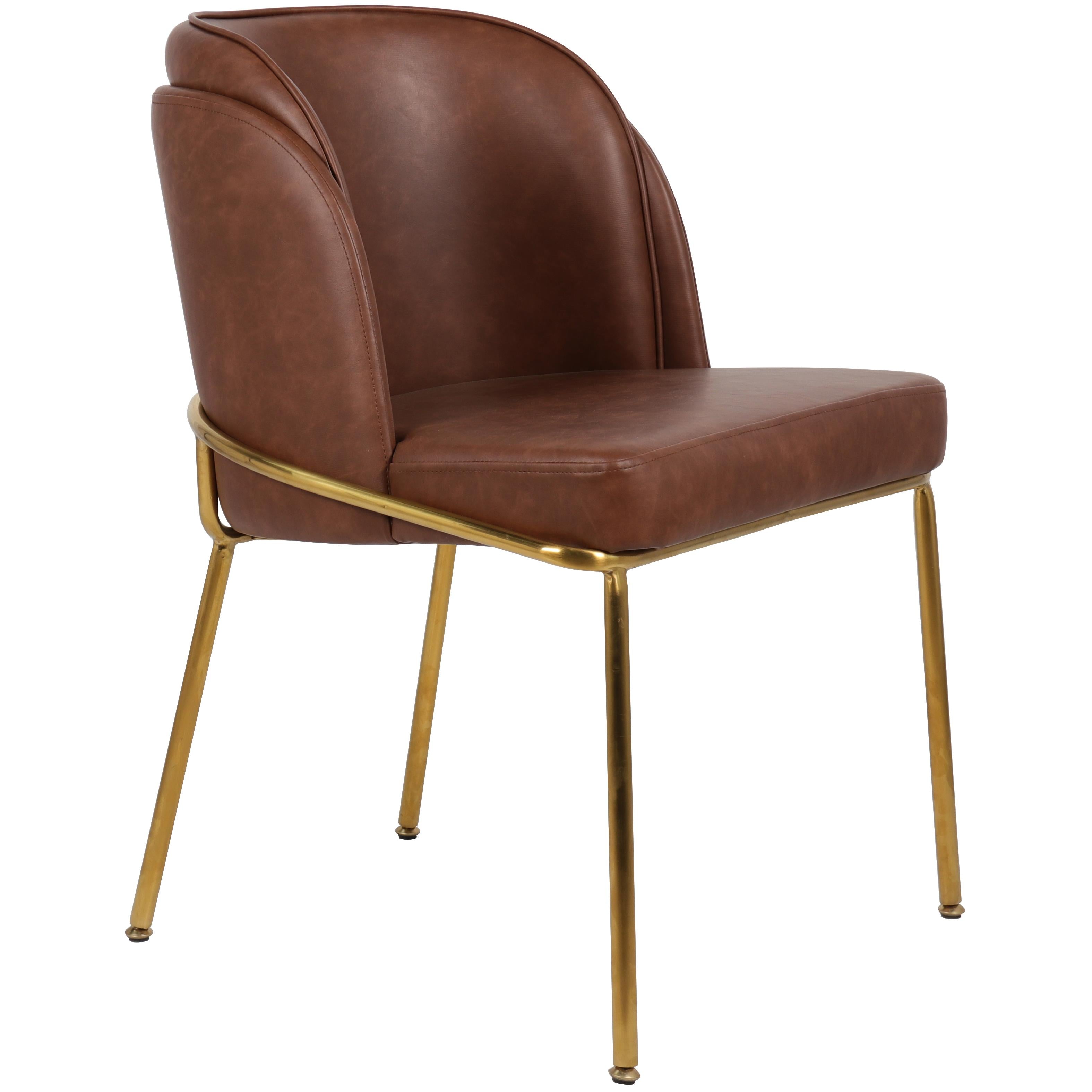 Meridian Jagger Brown Vegan Leather Dining Chair