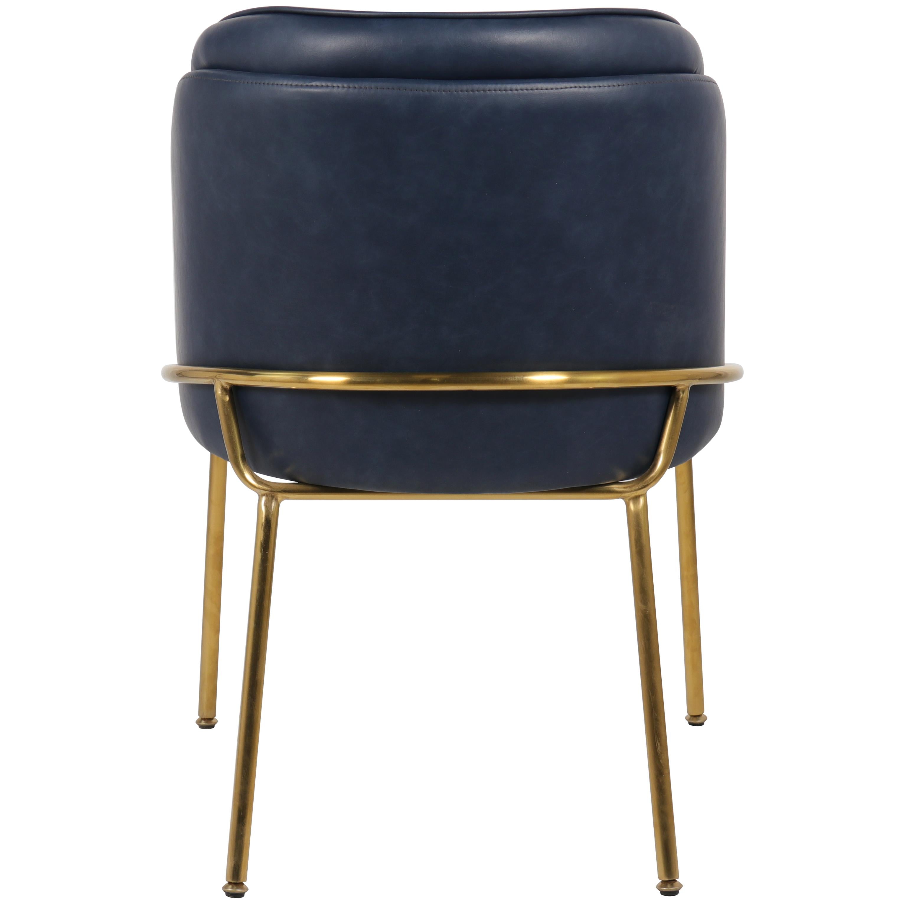 Meridian Jagger Navy Vegan Leather Dining Chair