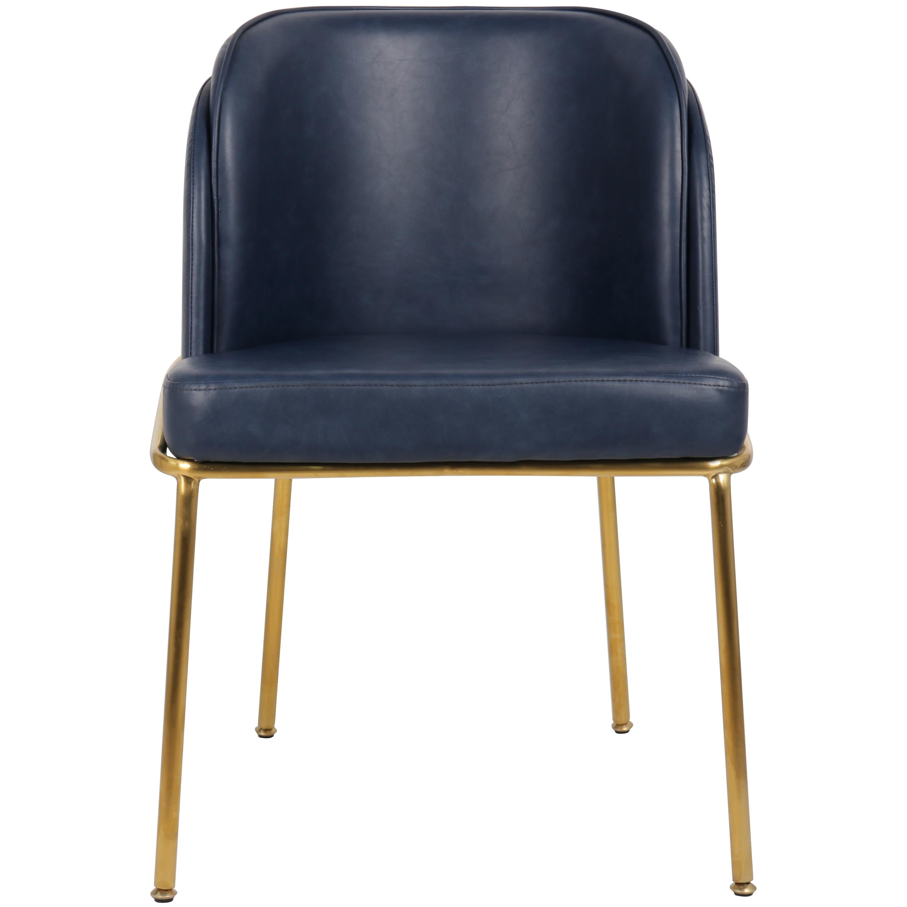 Meridian Jagger Navy Vegan Leather Dining Chair