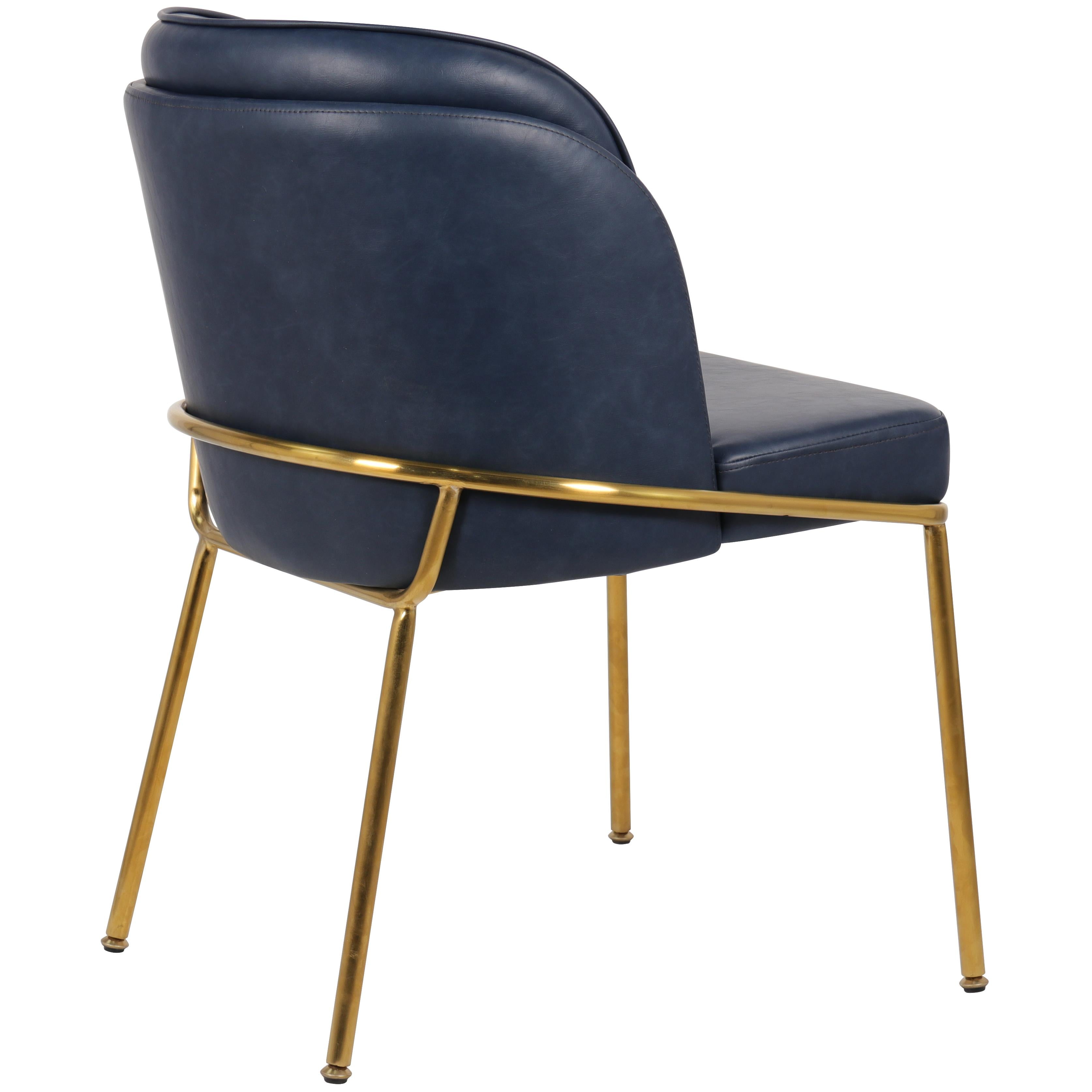 Meridian Jagger Navy Vegan Leather Dining Chair