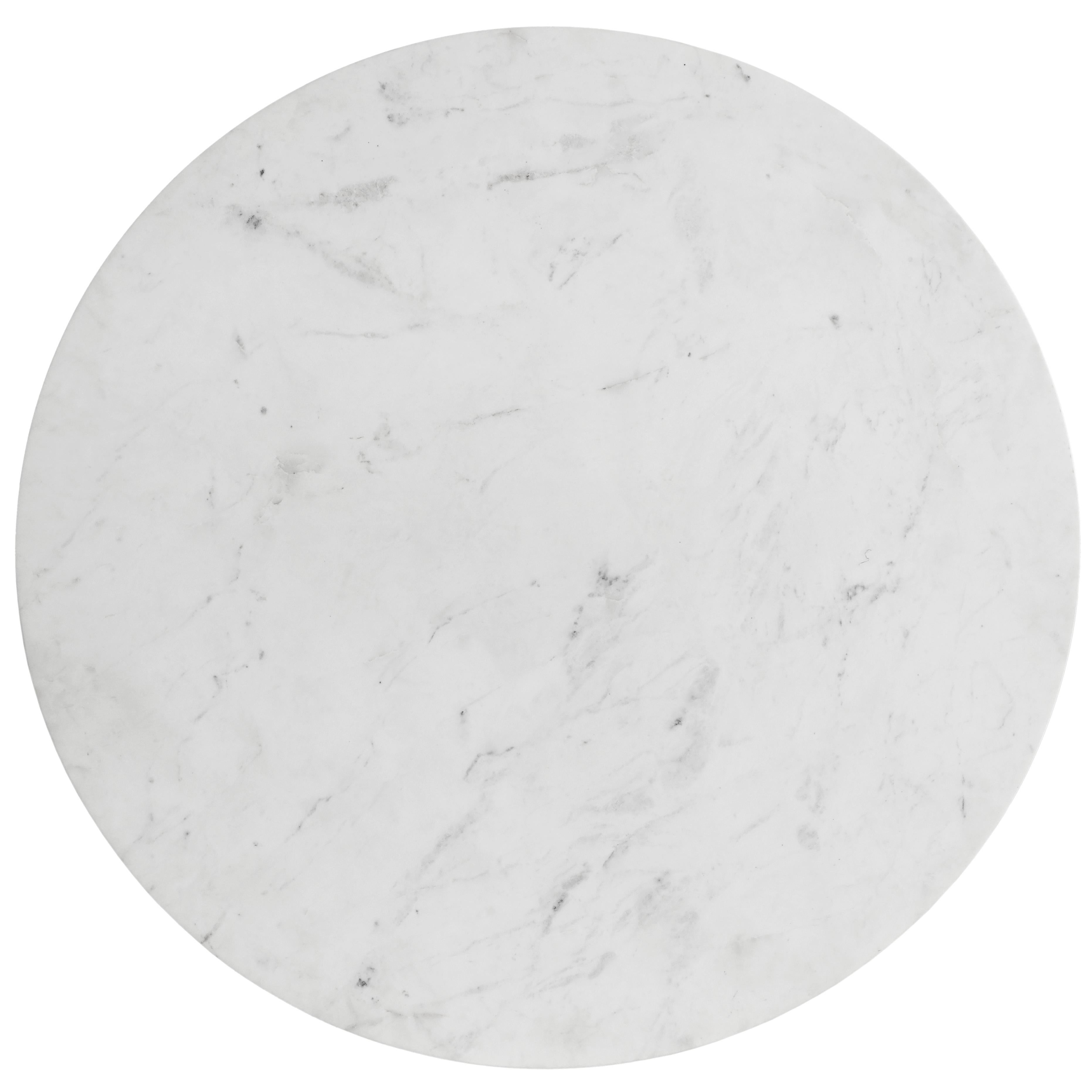 Meridian Emery White Marble Dining Table