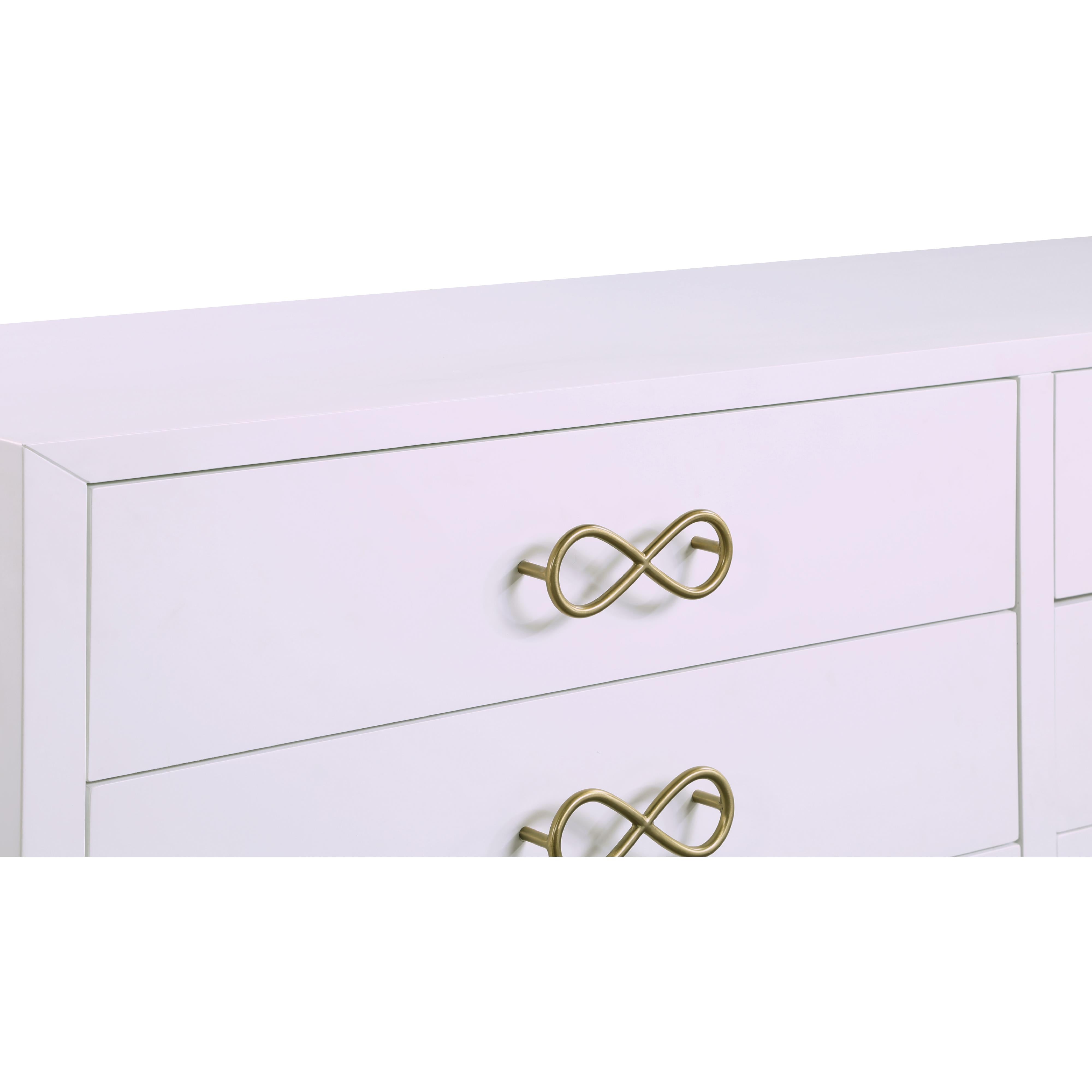 Meridian Bowtie Pink / Gold Dresser