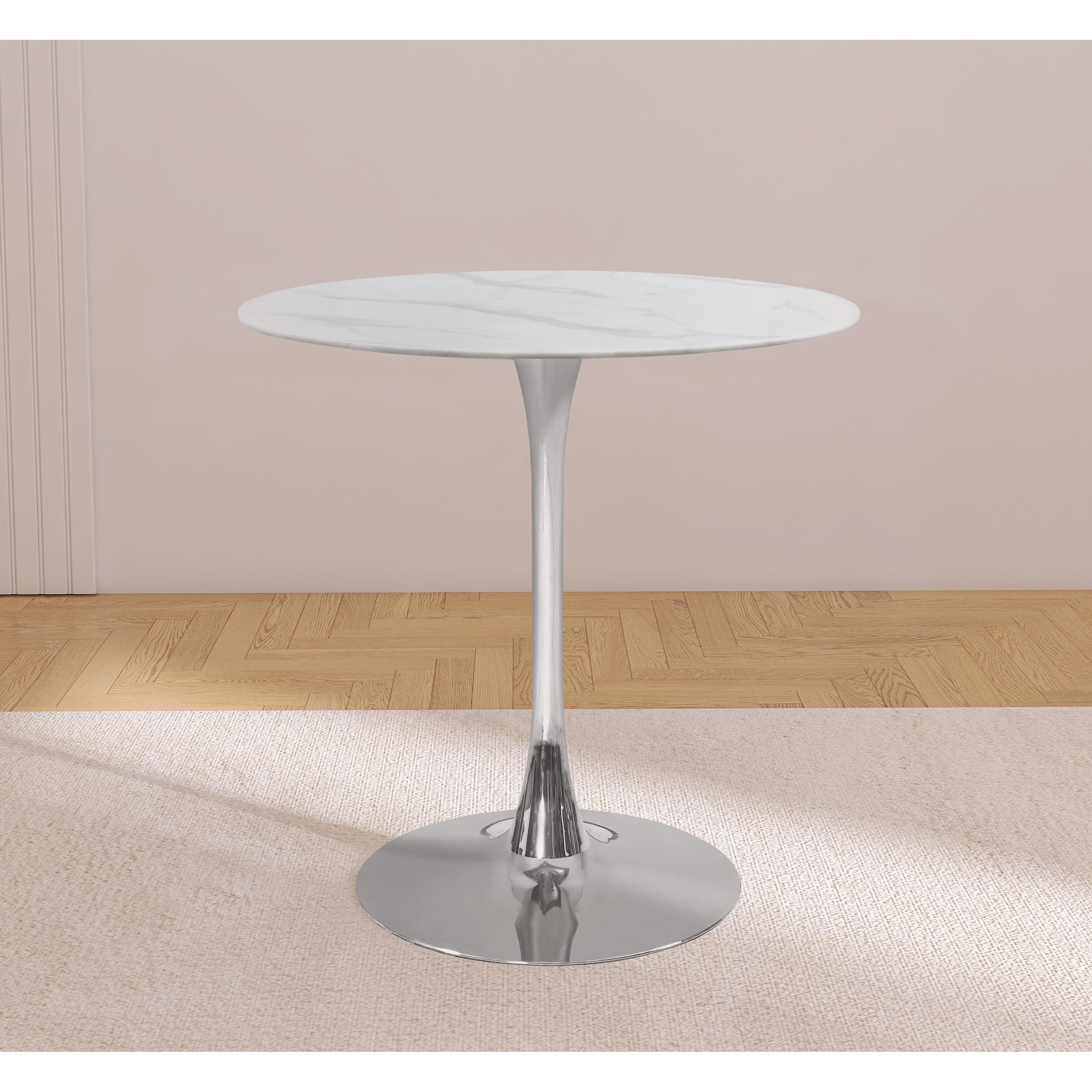 Meridian Holly Chrome Counter Height Table (3 Boxes)