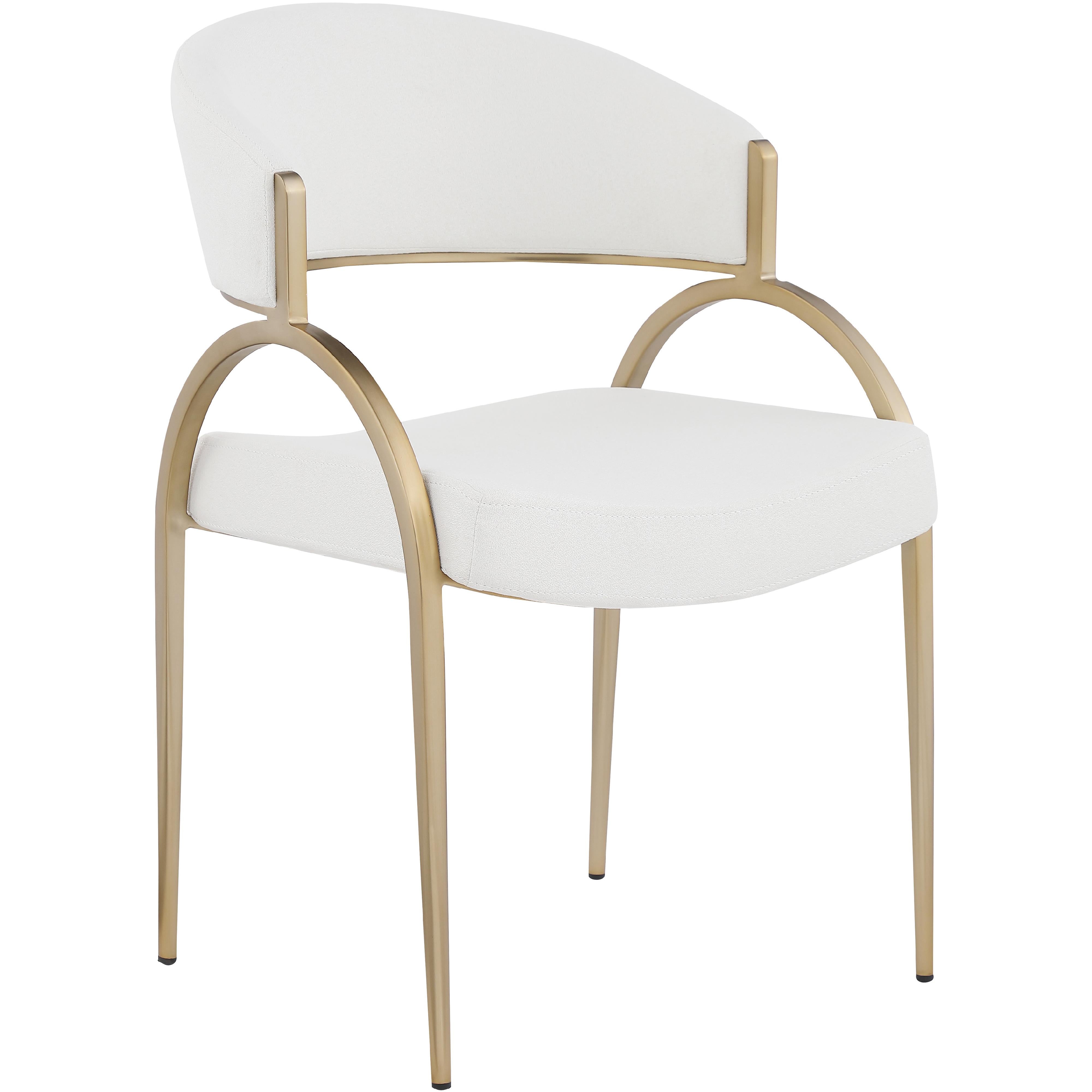 Meridian Privet Cream Linen Textured Fabric Dining Chair