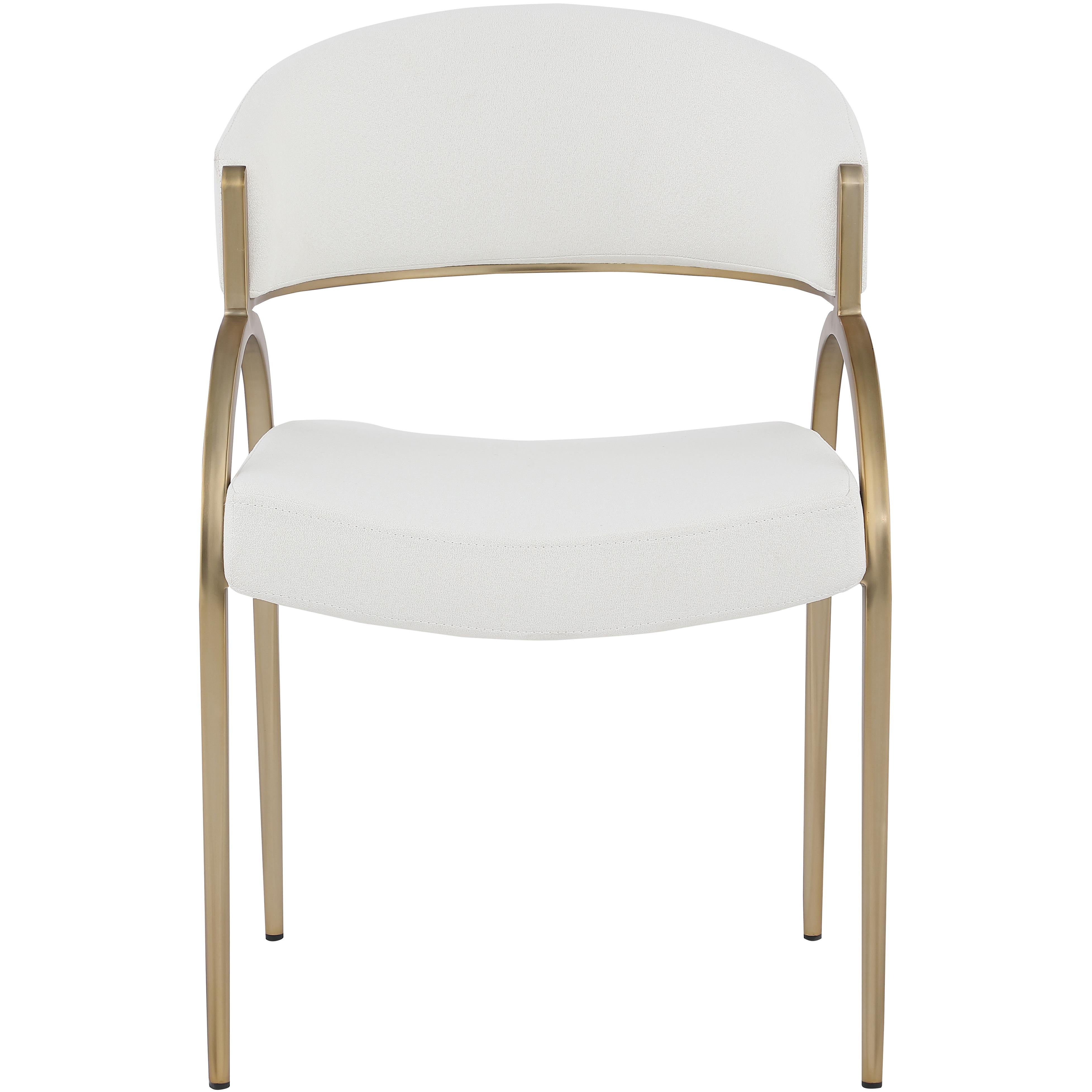 Meridian Privet Cream Linen Textured Fabric Dining Chair