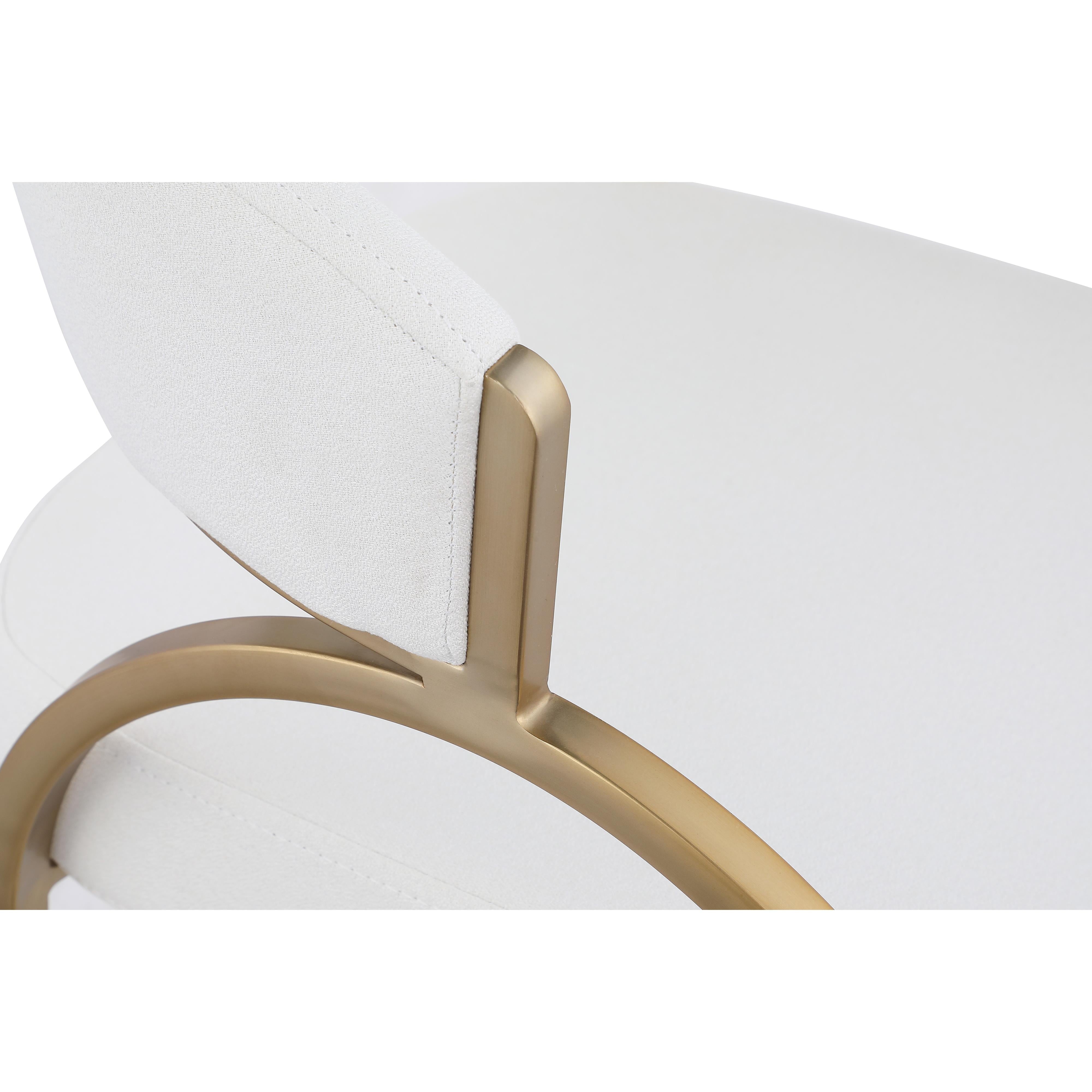 Meridian Privet Cream Linen Textured Fabric Dining Chair