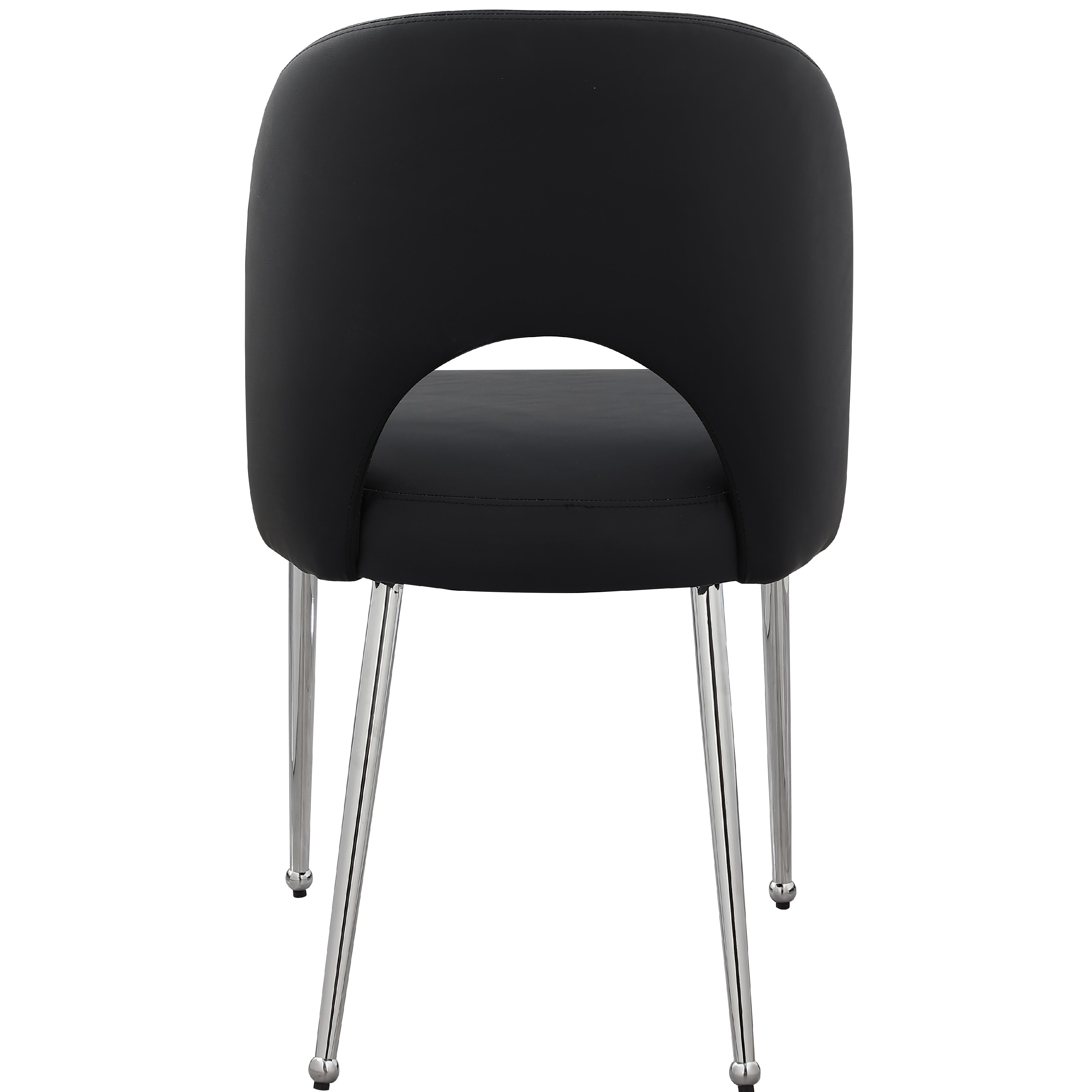 Meridian Logan Black Vegan Leather Dining Chair