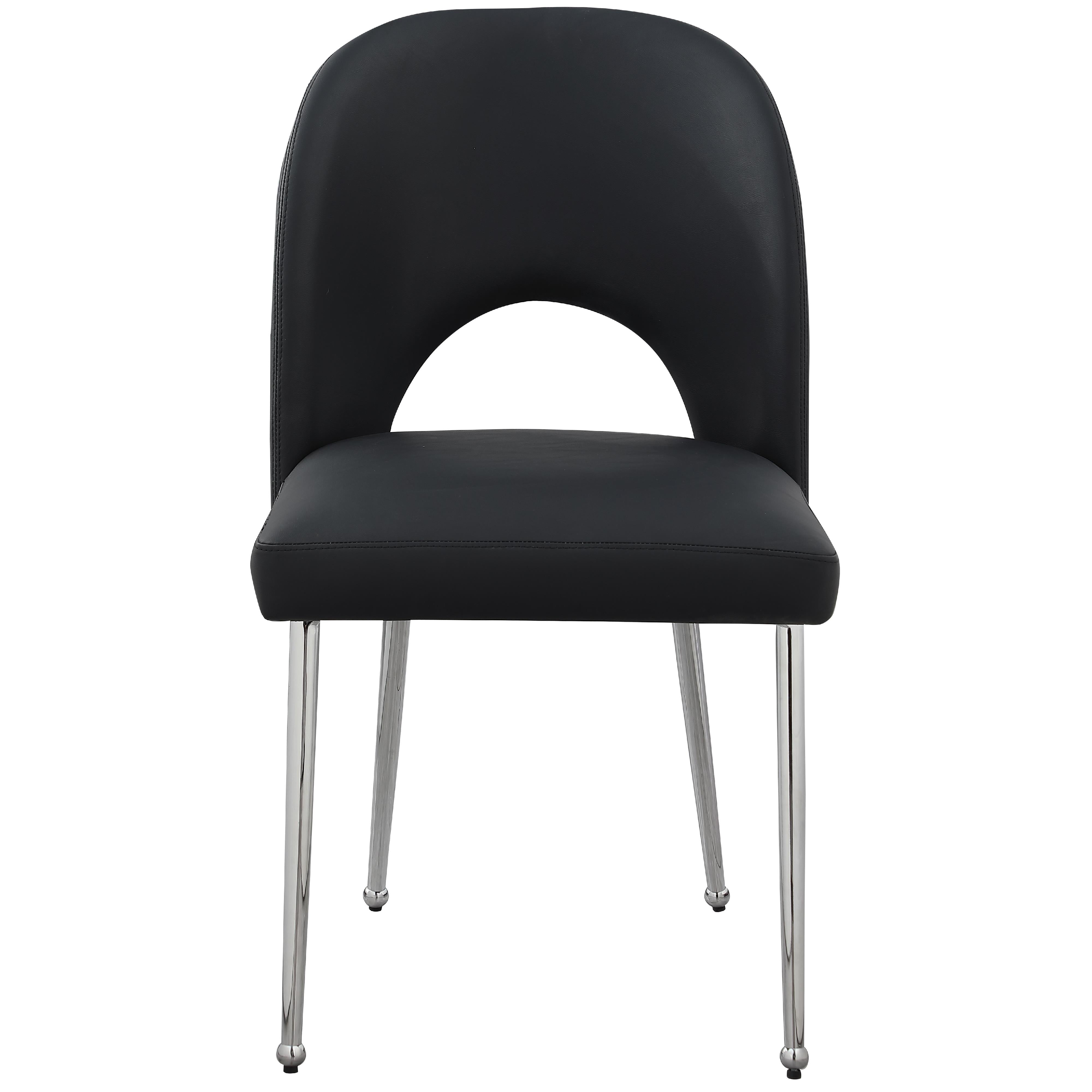 Meridian Logan Black Vegan Leather Dining Chair