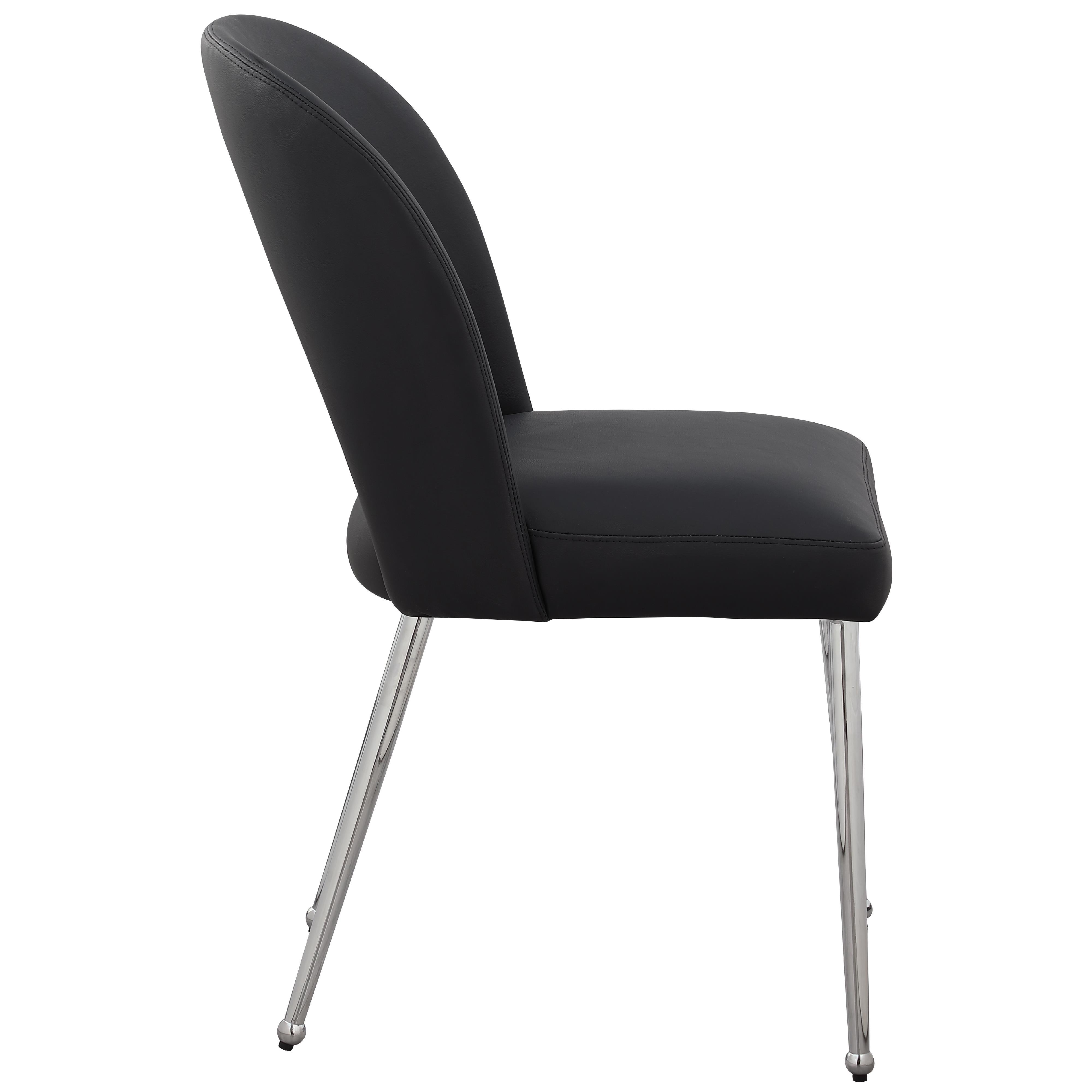 Meridian Logan Black Vegan Leather Dining Chair