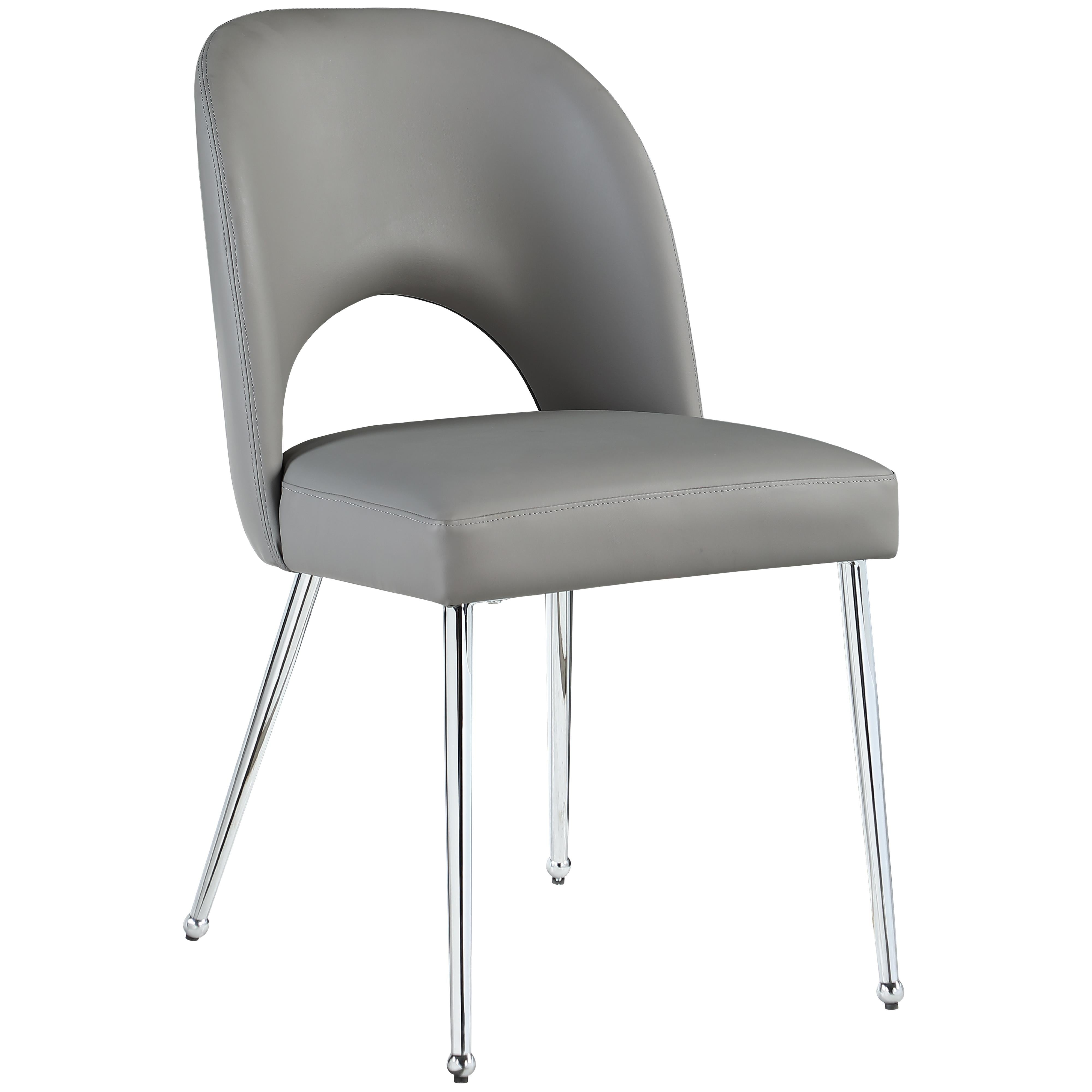 Meridian Logan Grey Vegan Leather Dining Chair