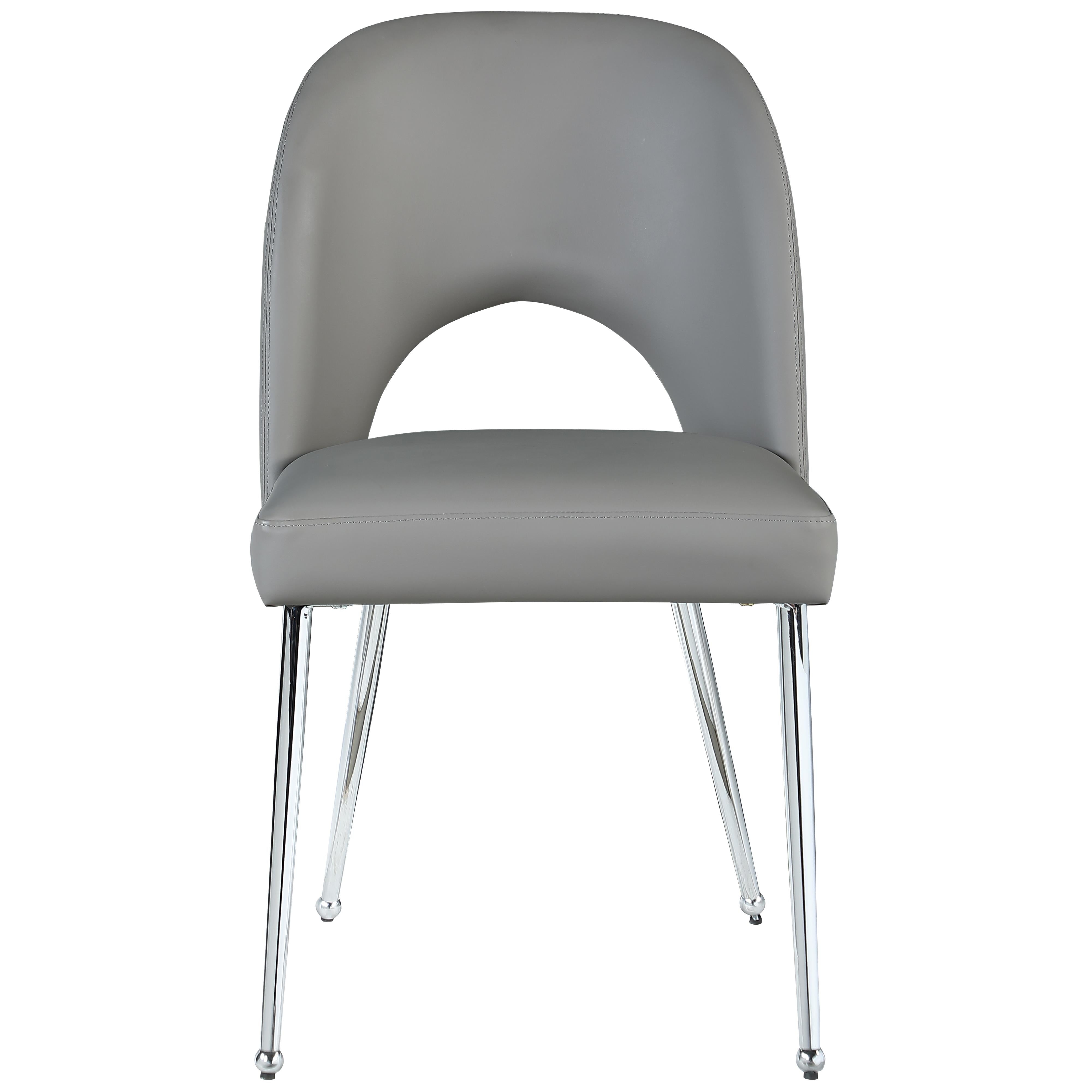 Meridian Logan Grey Vegan Leather Dining Chair