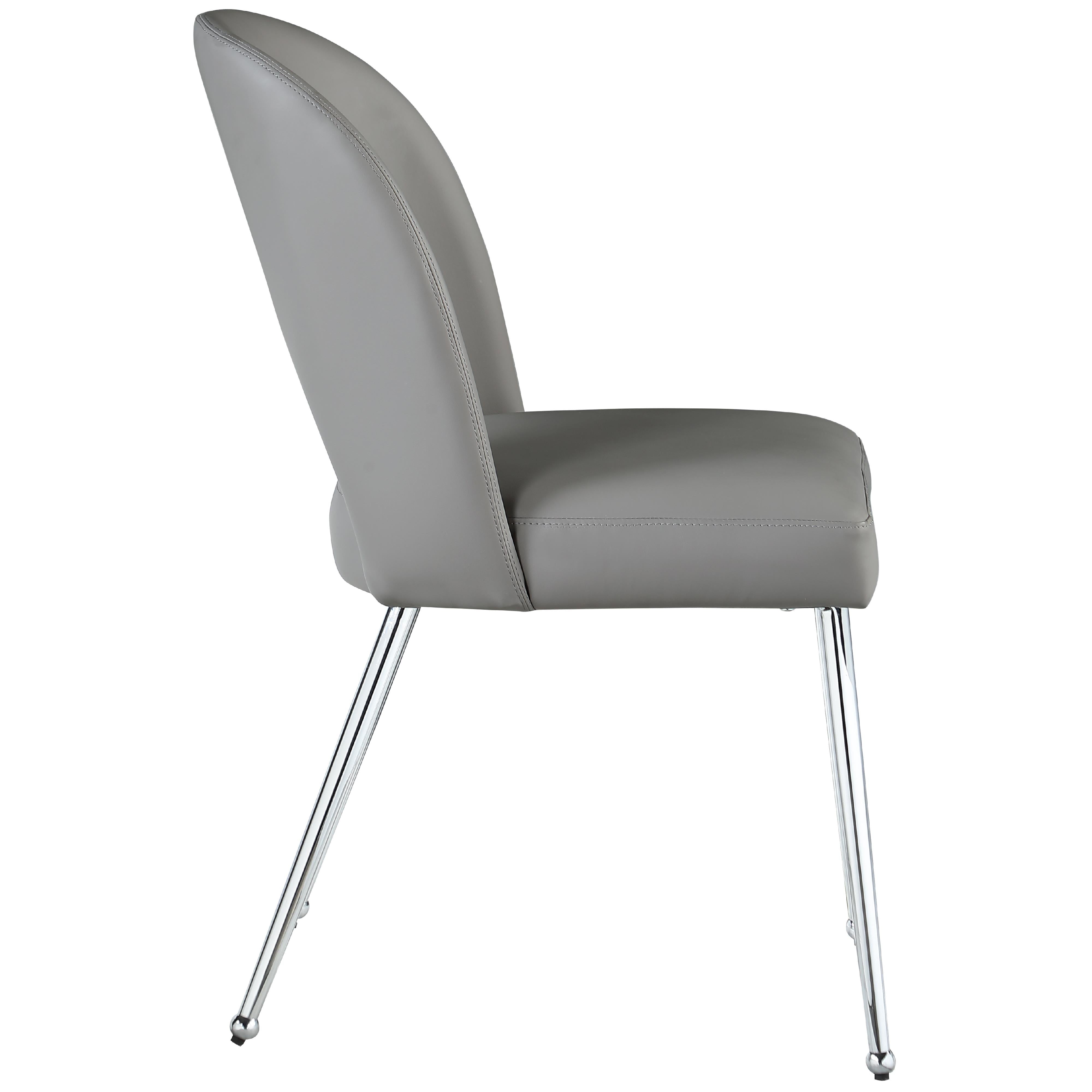 Meridian Logan Grey Vegan Leather Dining Chair