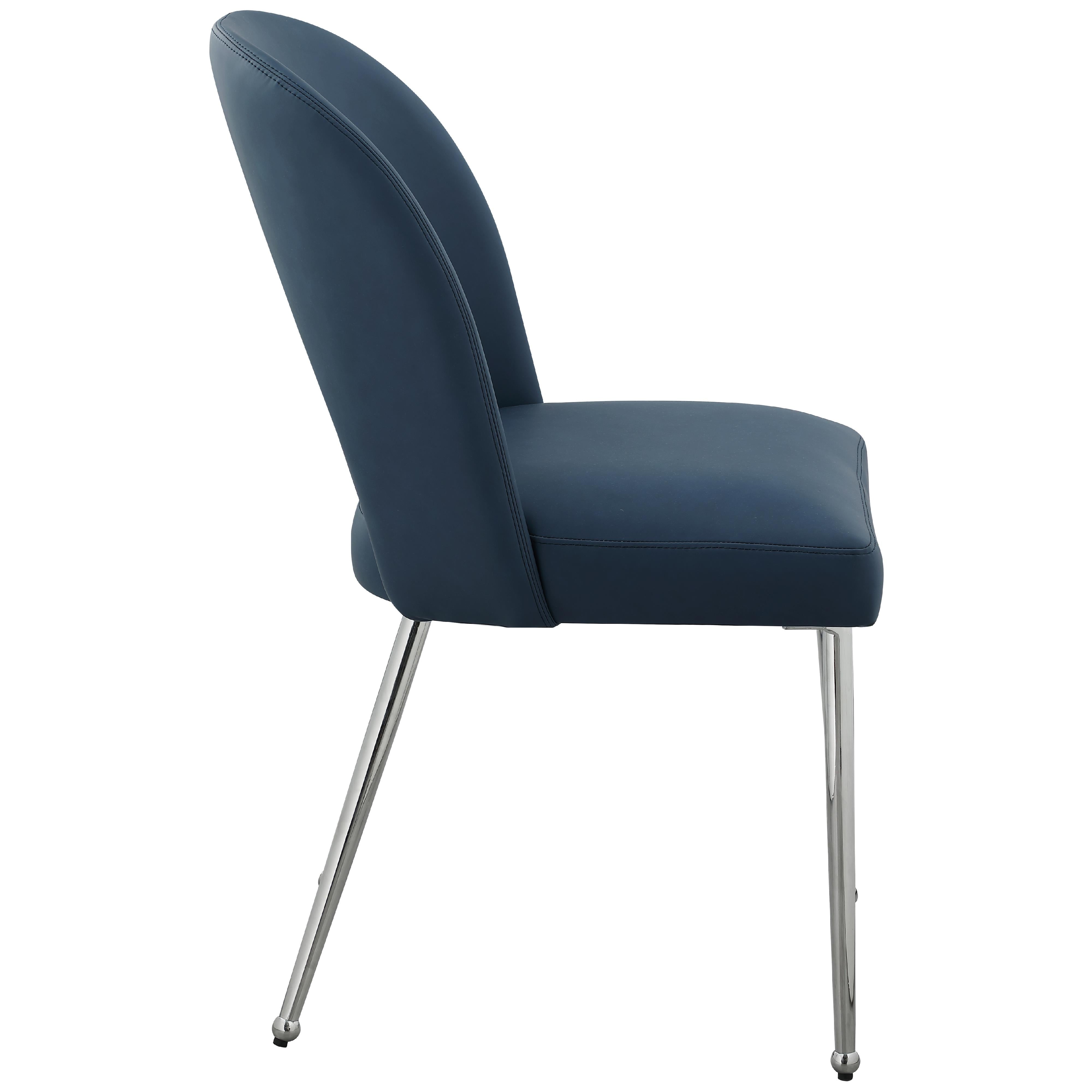 Meridian Logan Navy Vegan Leather Dining Chair