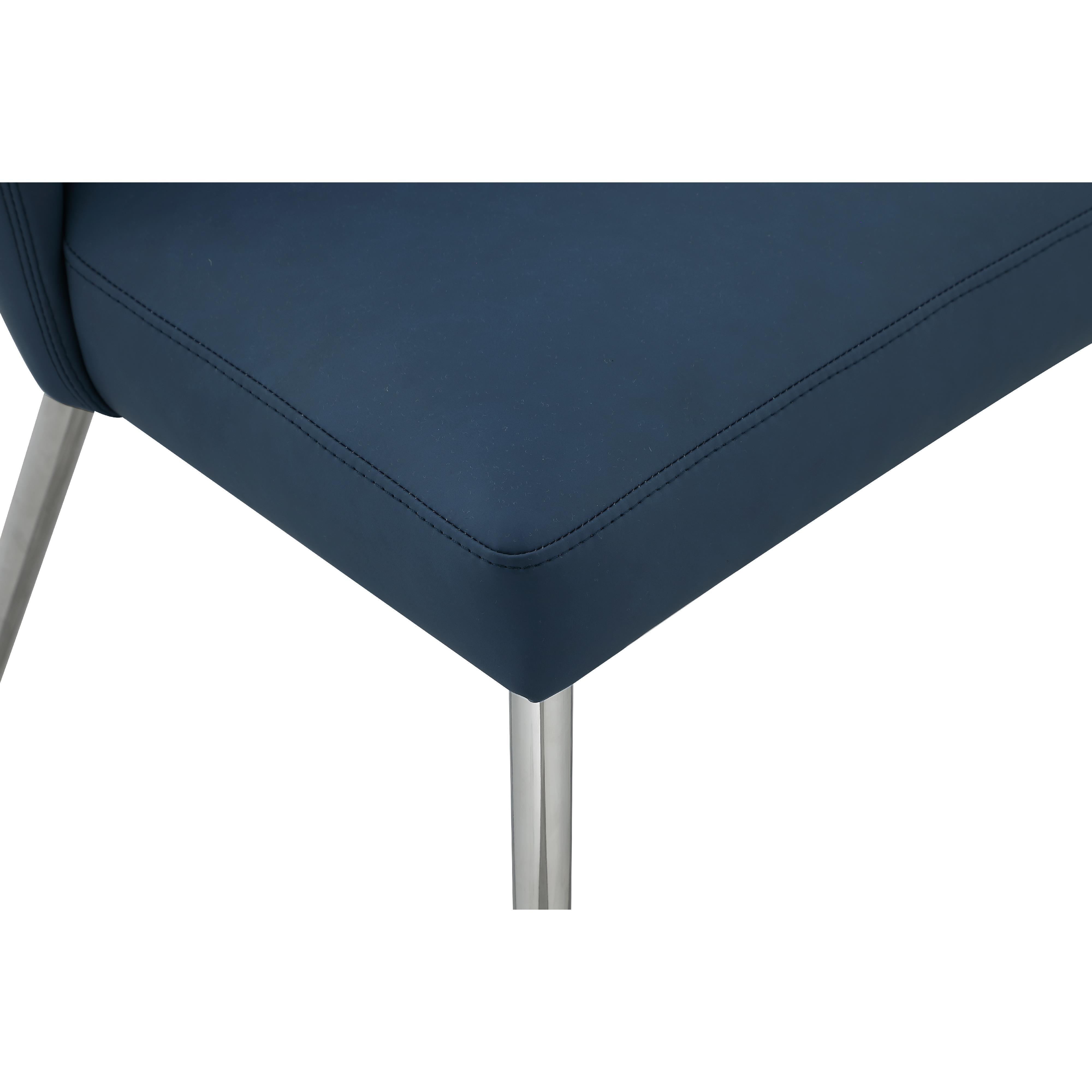 Meridian Logan Navy Vegan Leather Dining Chair