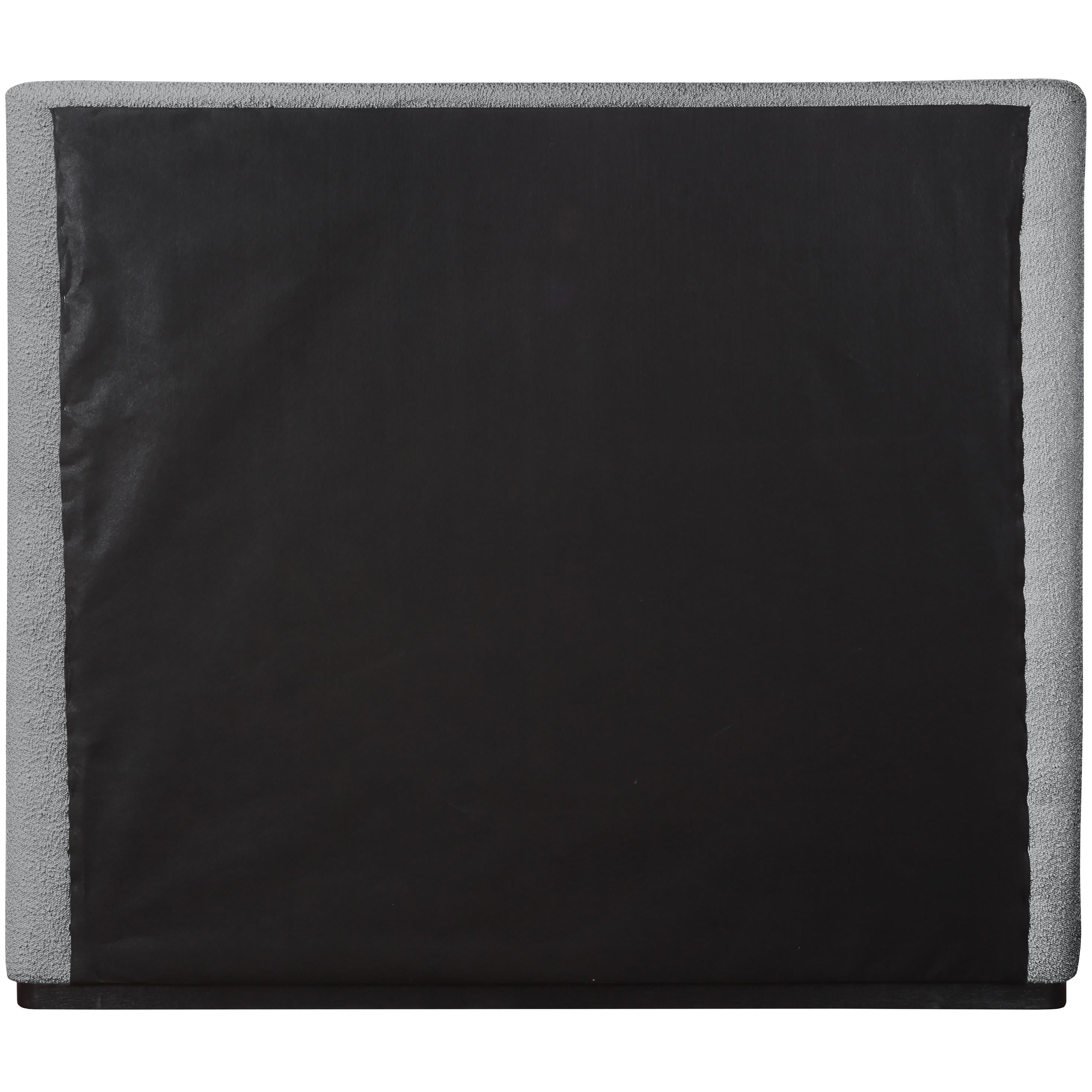 Meridian Oliver Grey Boucle Fabric King Bed (3 Boxes)