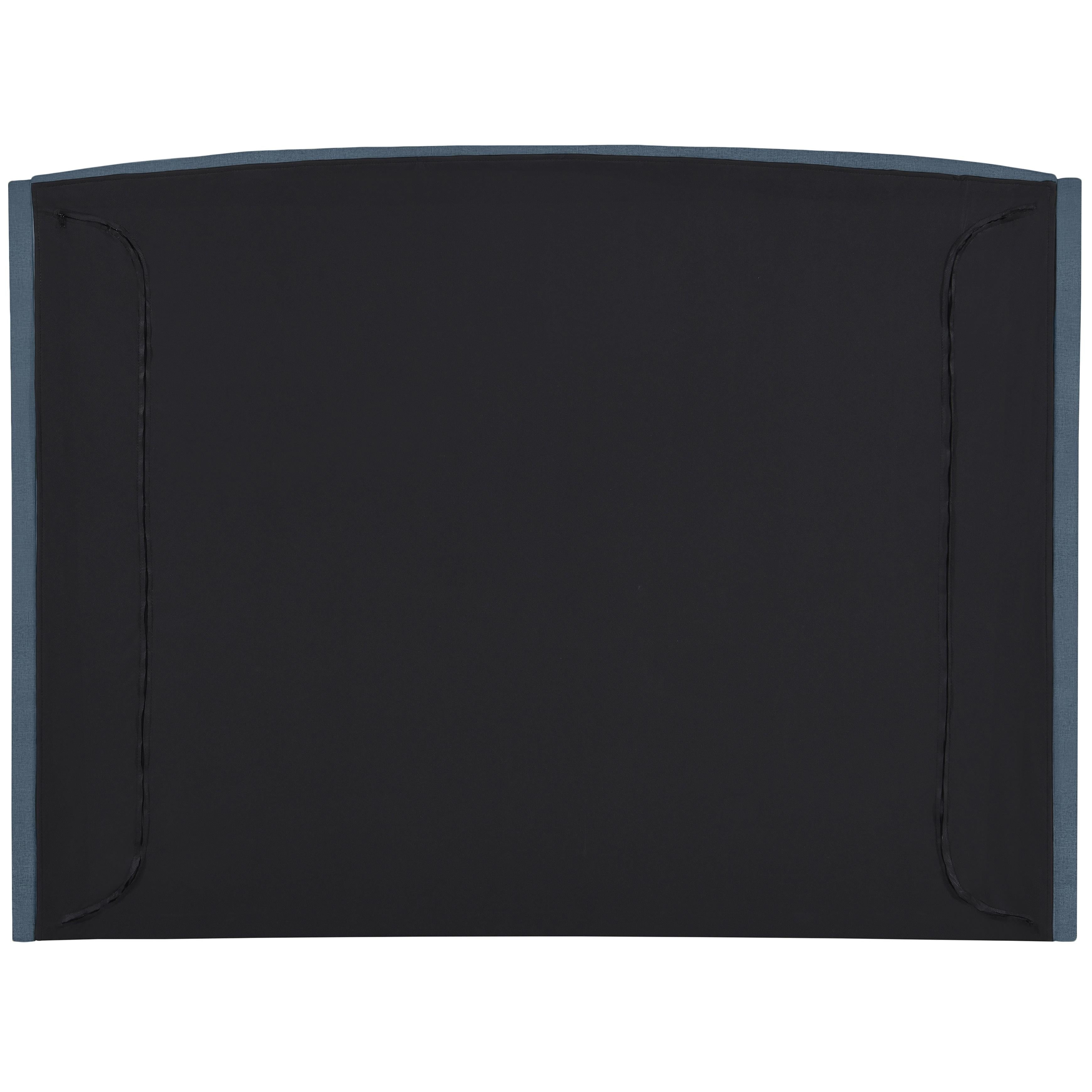 Meridian Tess Blue Velvet King Bed (3 Boxes)