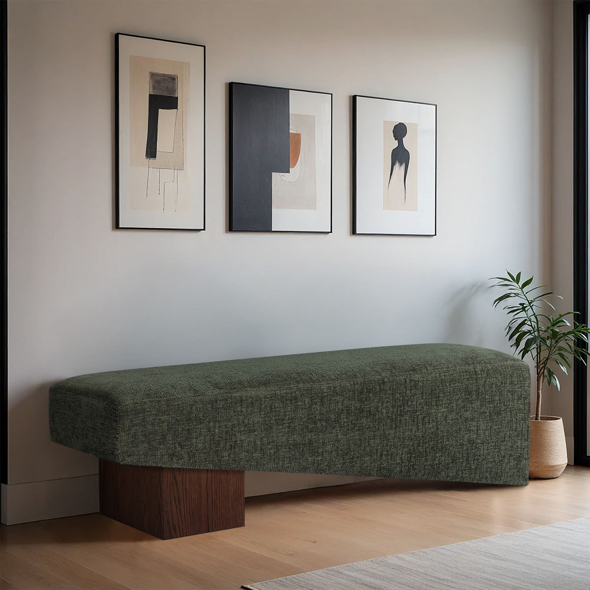 Alora - Bench with Dark Brown Base