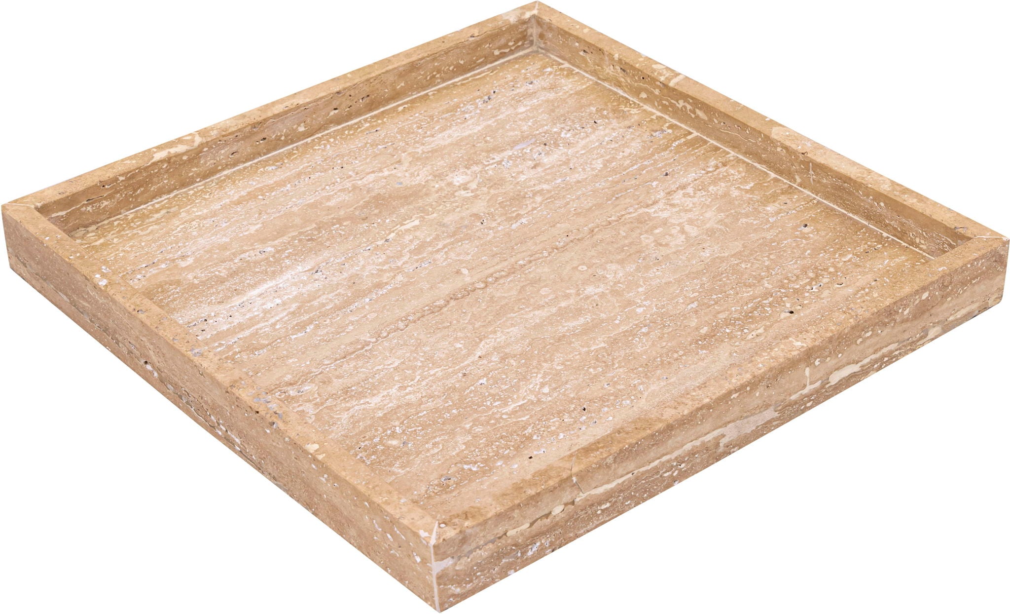 Barletta - Travertine Square Tray - Natural