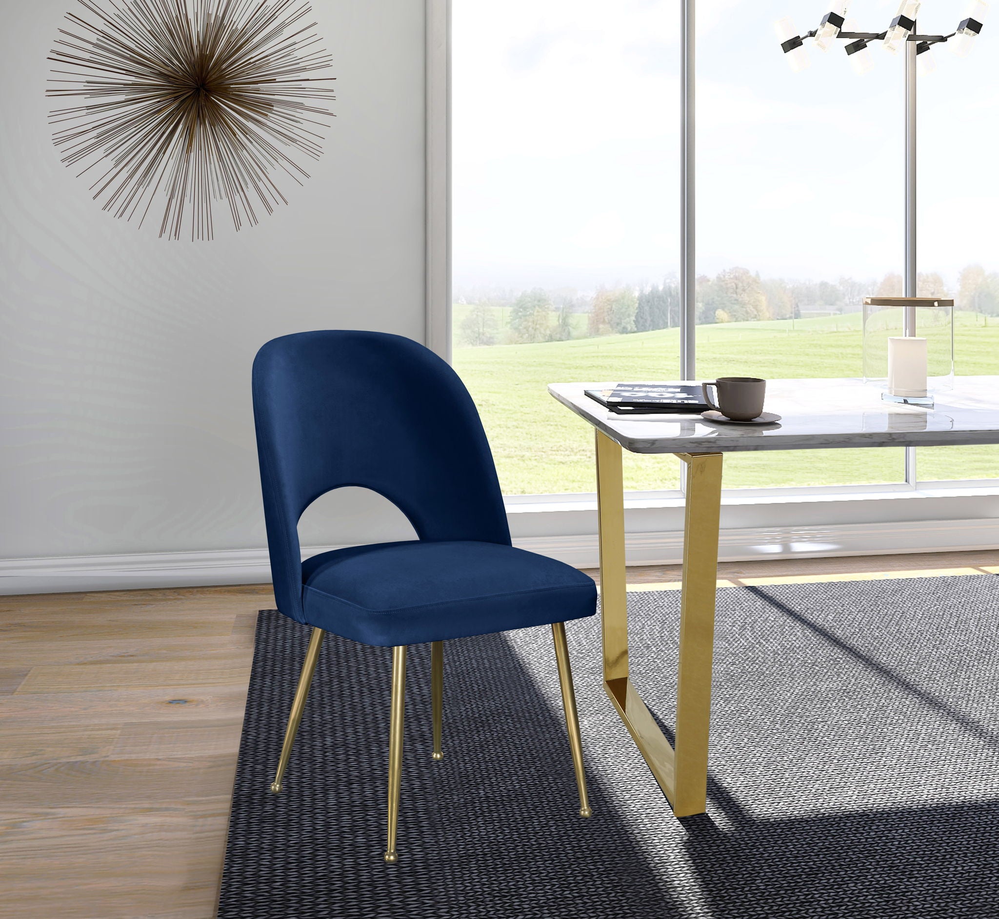 Logan - Dining Chair (Set of 2) - Gold Legs