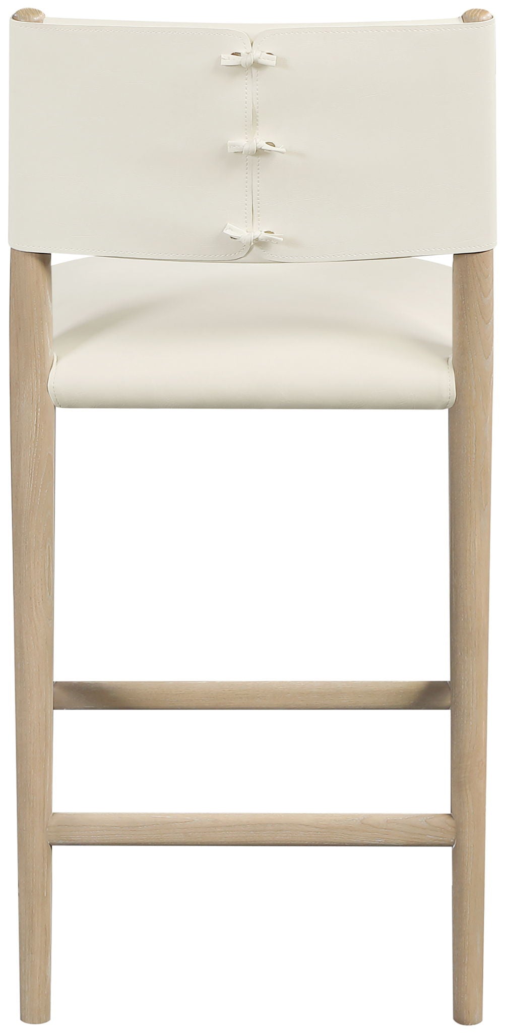 Andie Vegan Leather Counter Stool with Natural Base