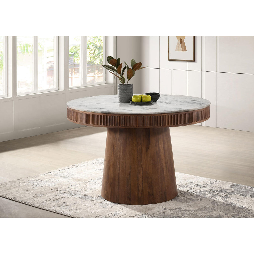 Ortega marble-top table - top detail