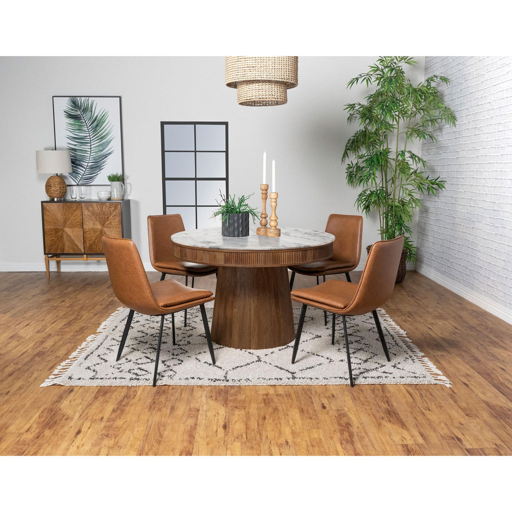 Ortega marble-top table - room