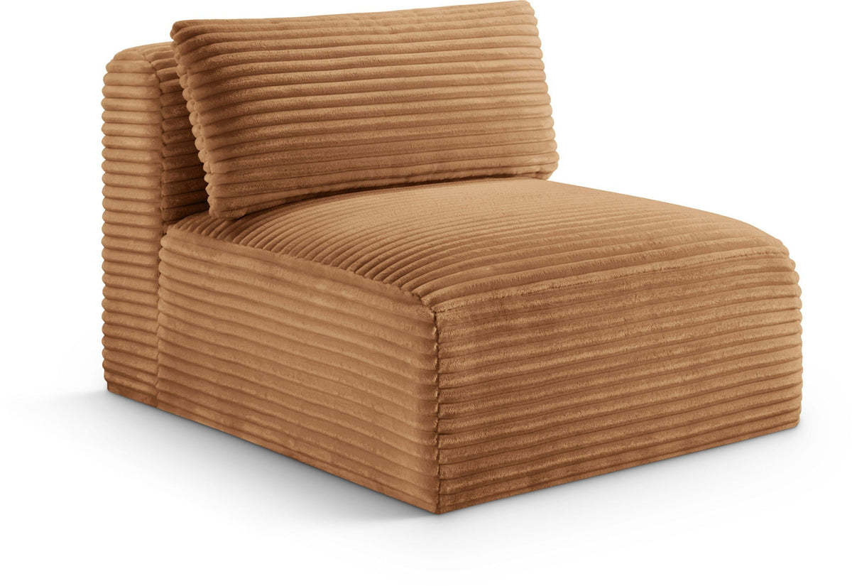 Shaggy Modular Sectional — Add-On: Armless Chair — Saddle