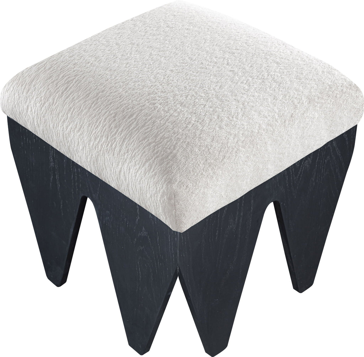 Altair - Fabric Bench with Black Base