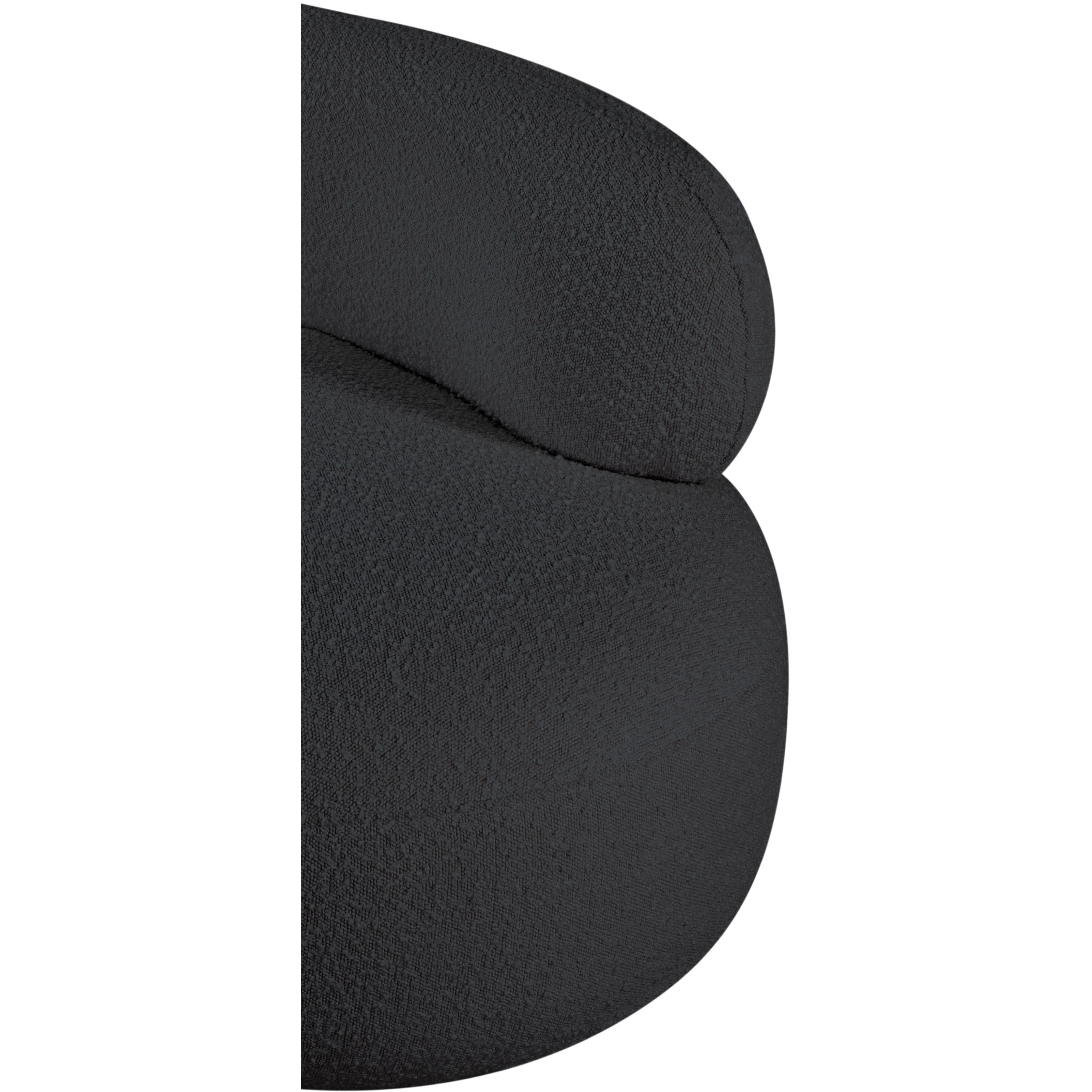 Meridian Venti Black Boucle Fabric Chair