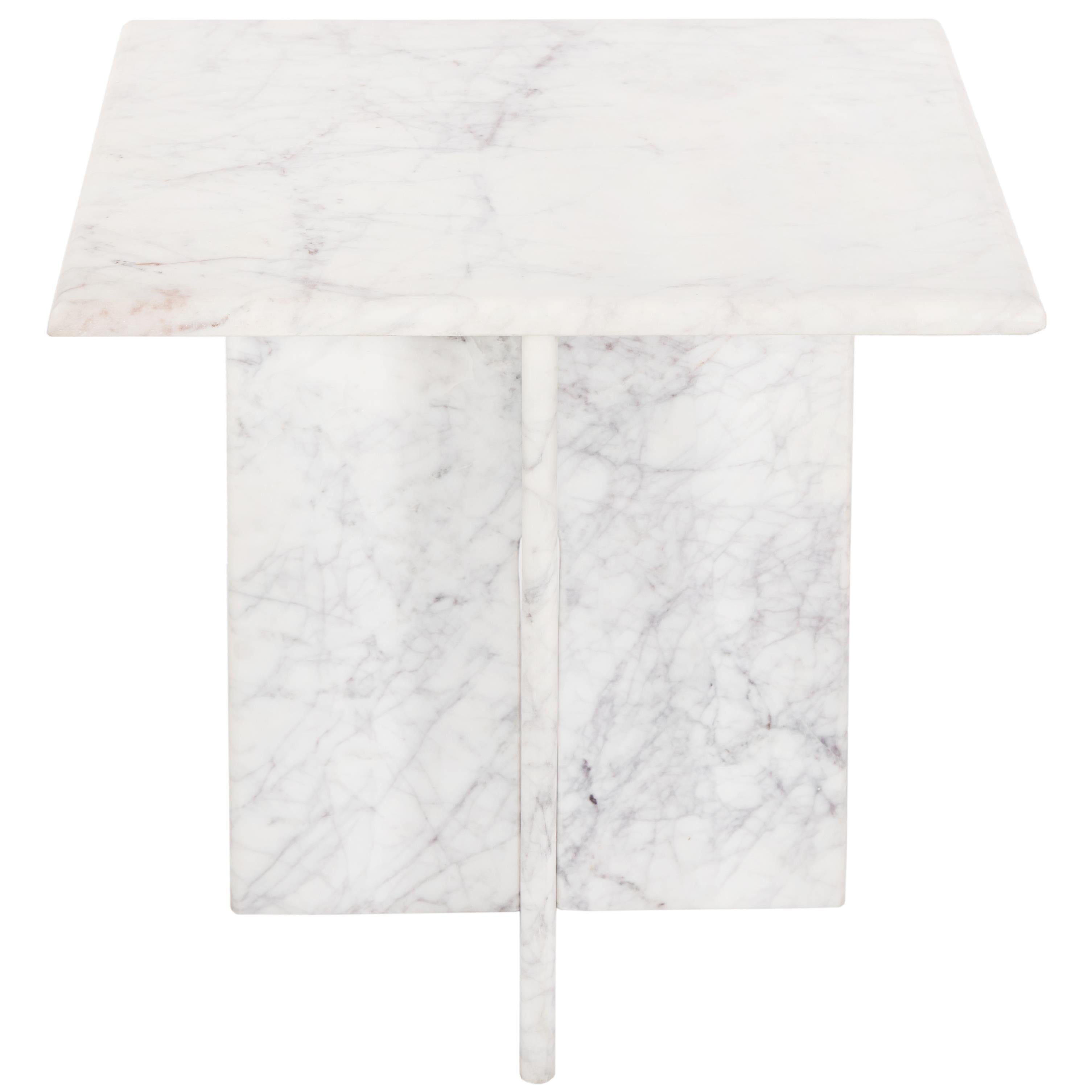 Meridian Verona White End Table