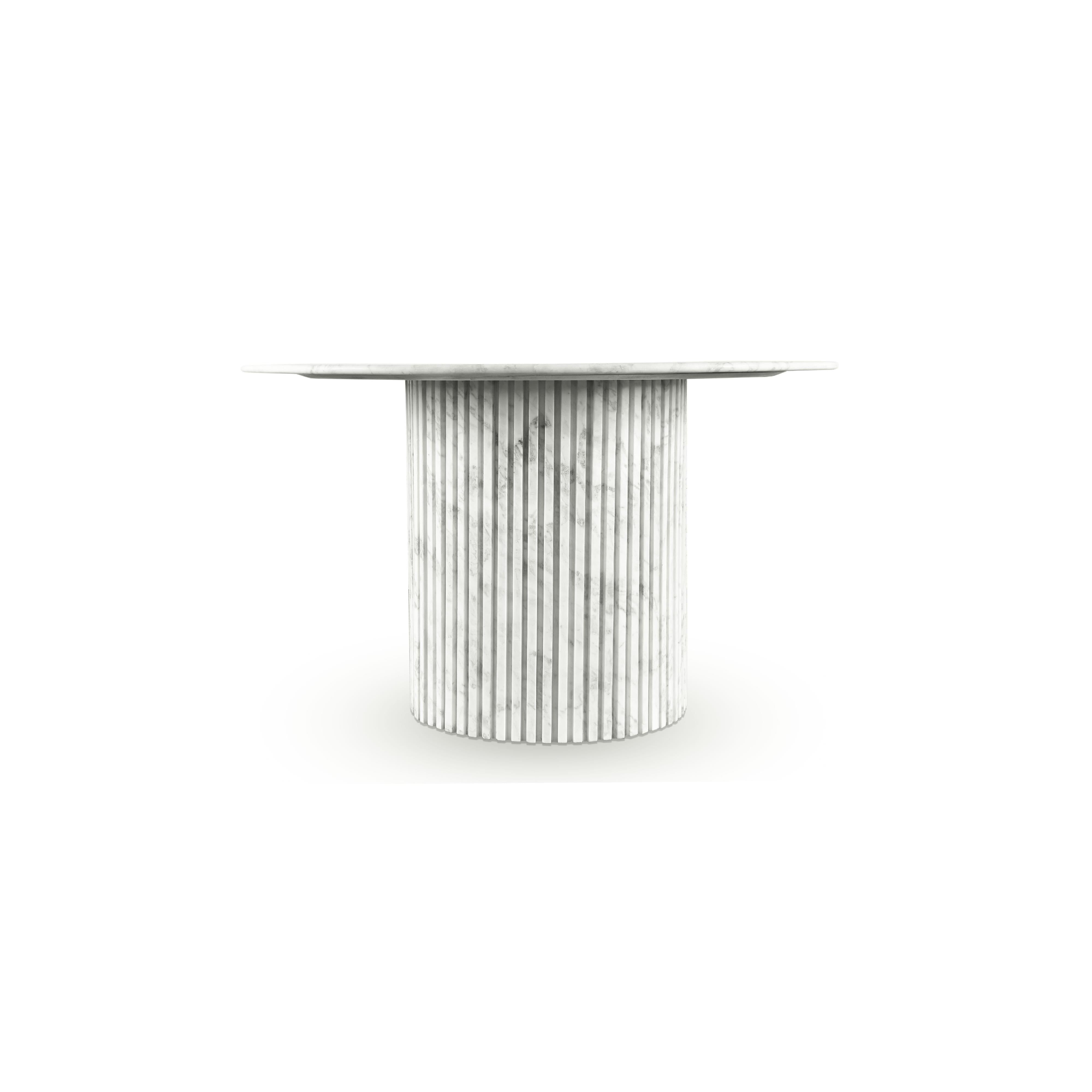 Meridian Genoa White Dining Table