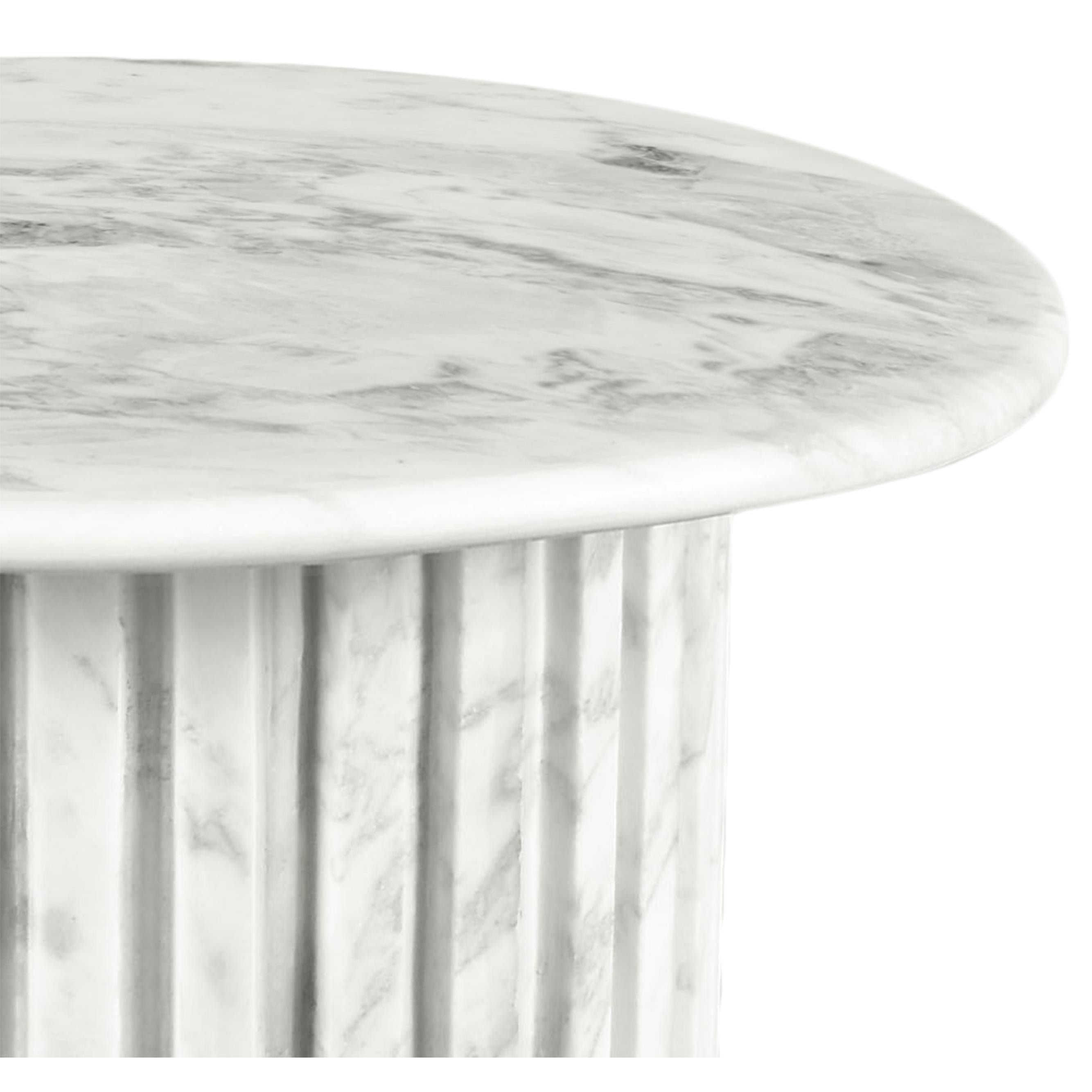 Meridian Genoa White End Table