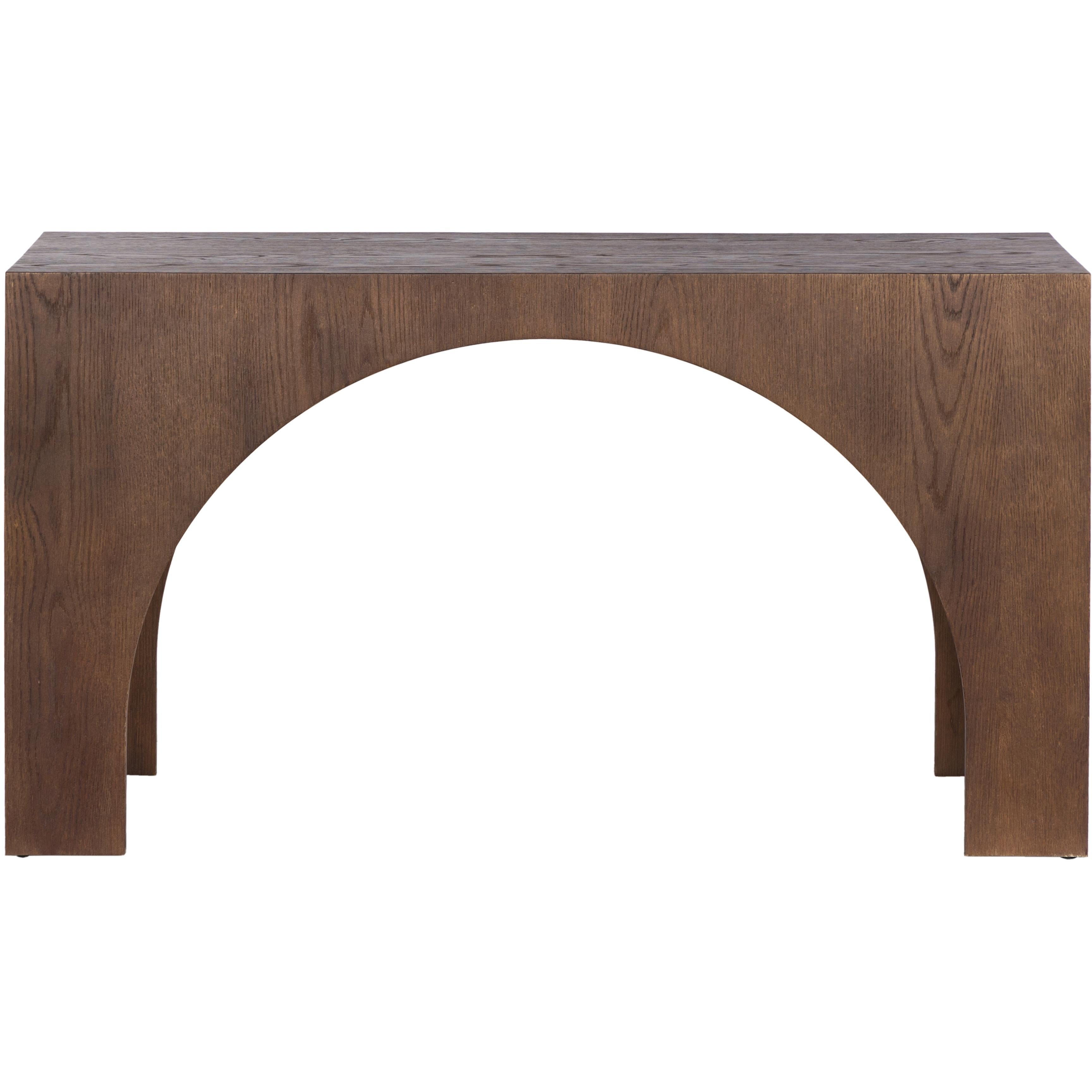 Meridian Arch Brown Console Table