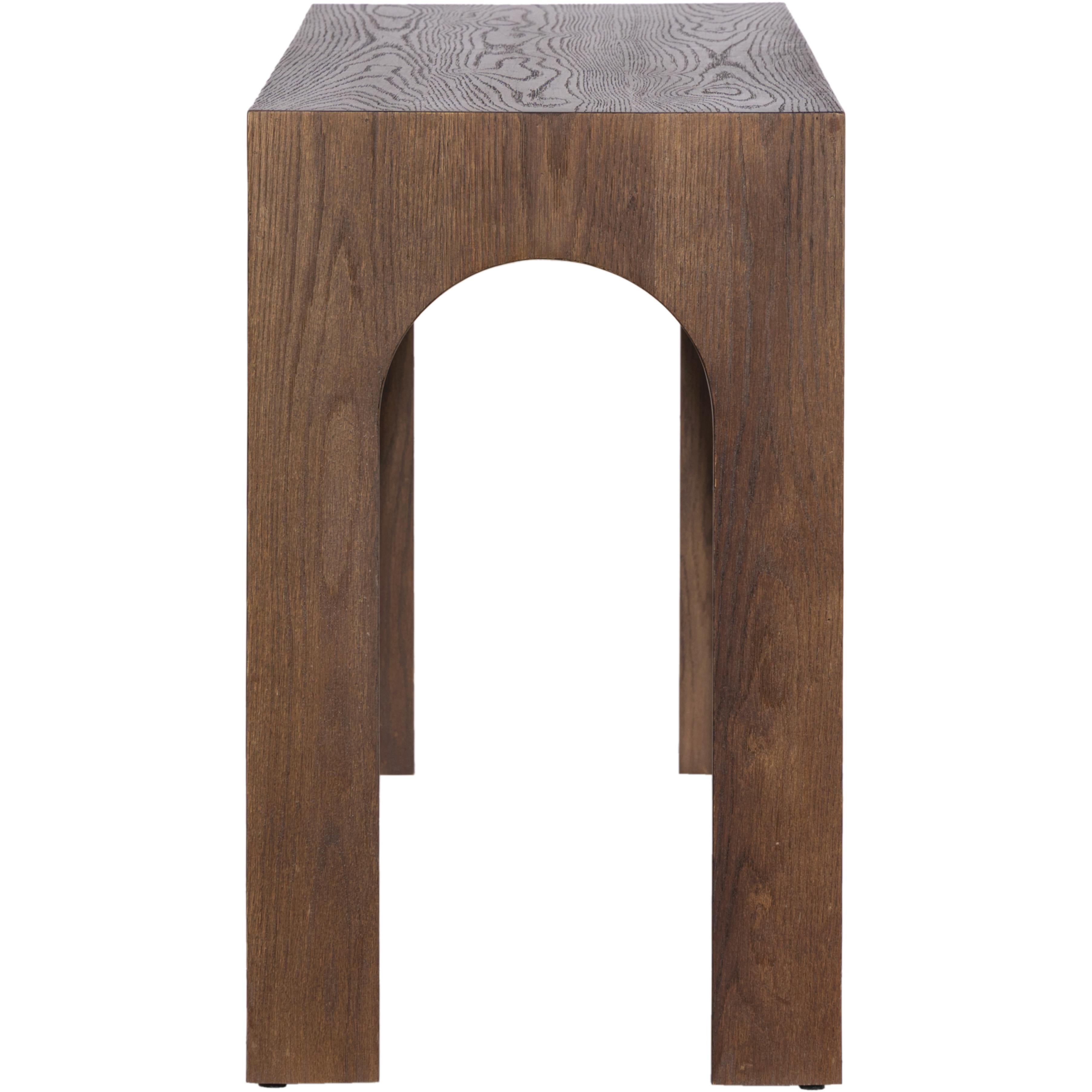 Meridian Arch Brown Console Table