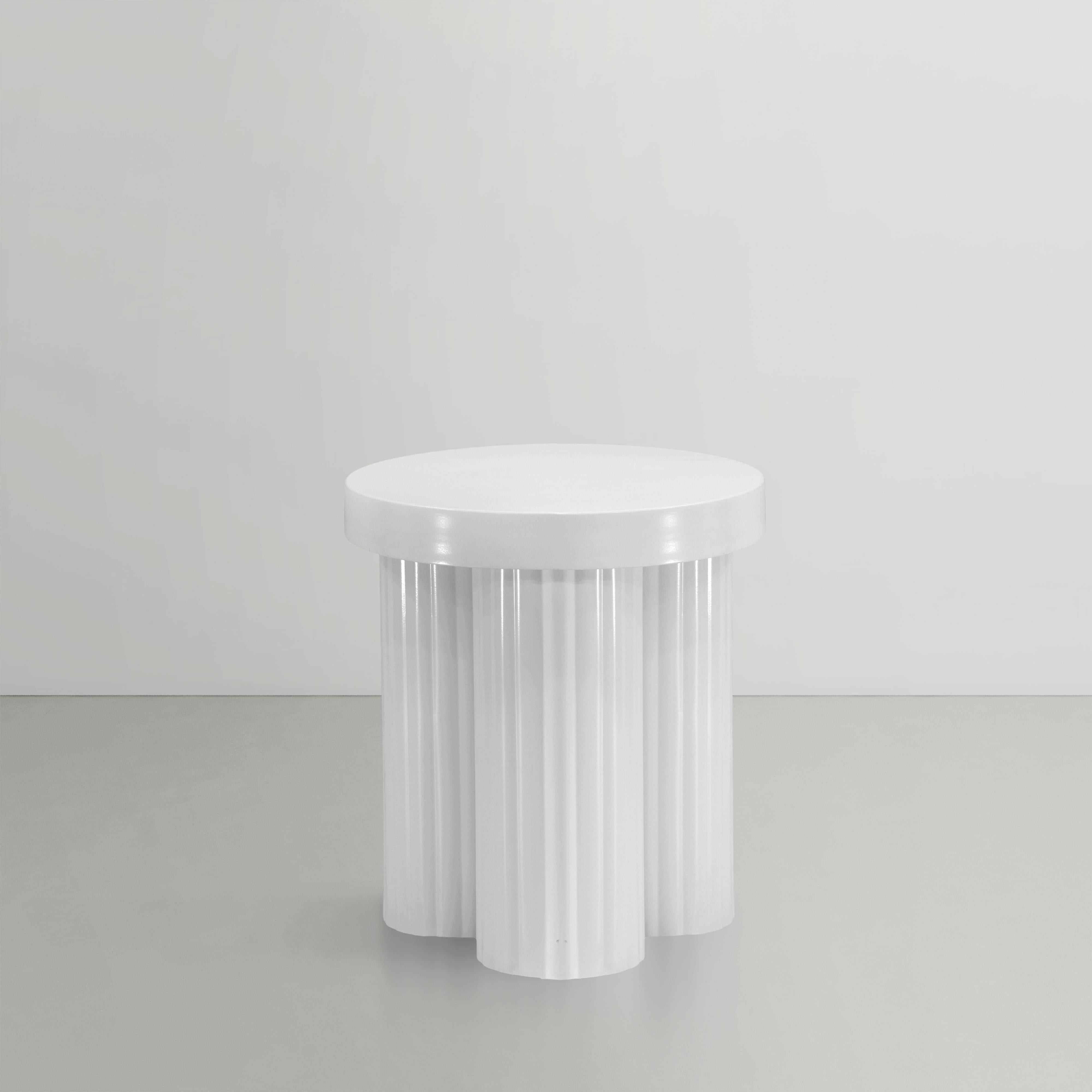 Meridian Rhodes White End Table