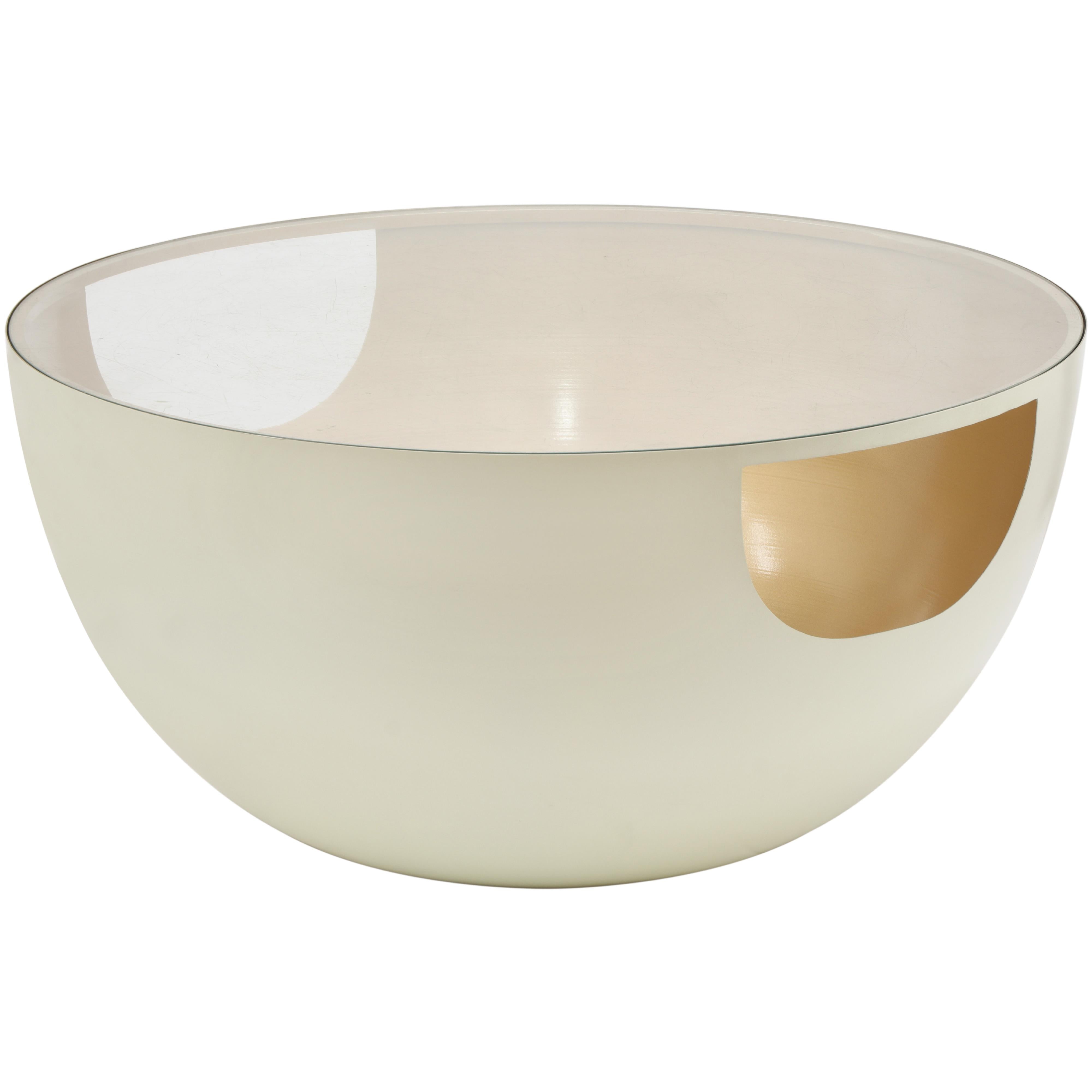 Meridian Doma Cream / Gold Coffee Table