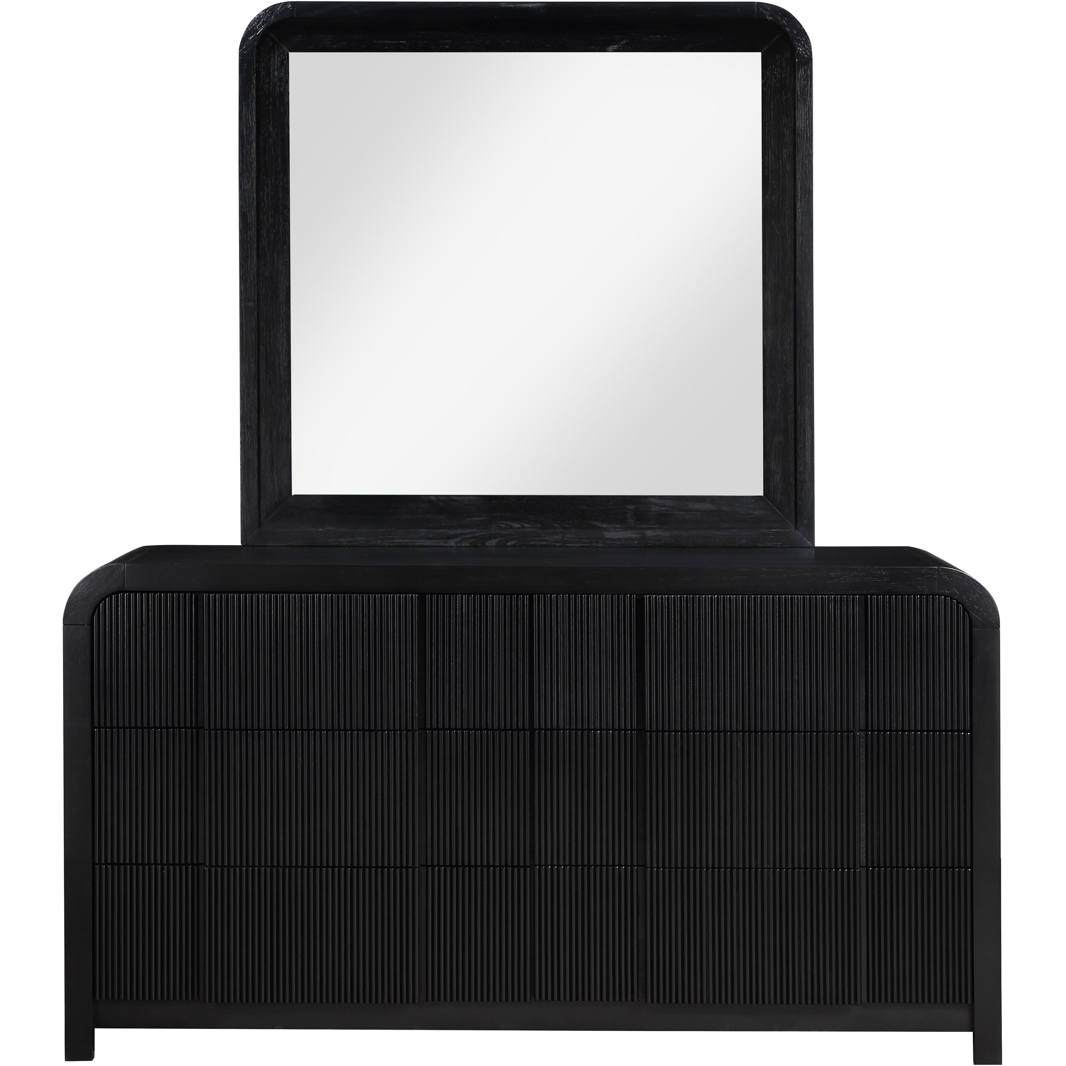 Meridian Fluted Black Dresser