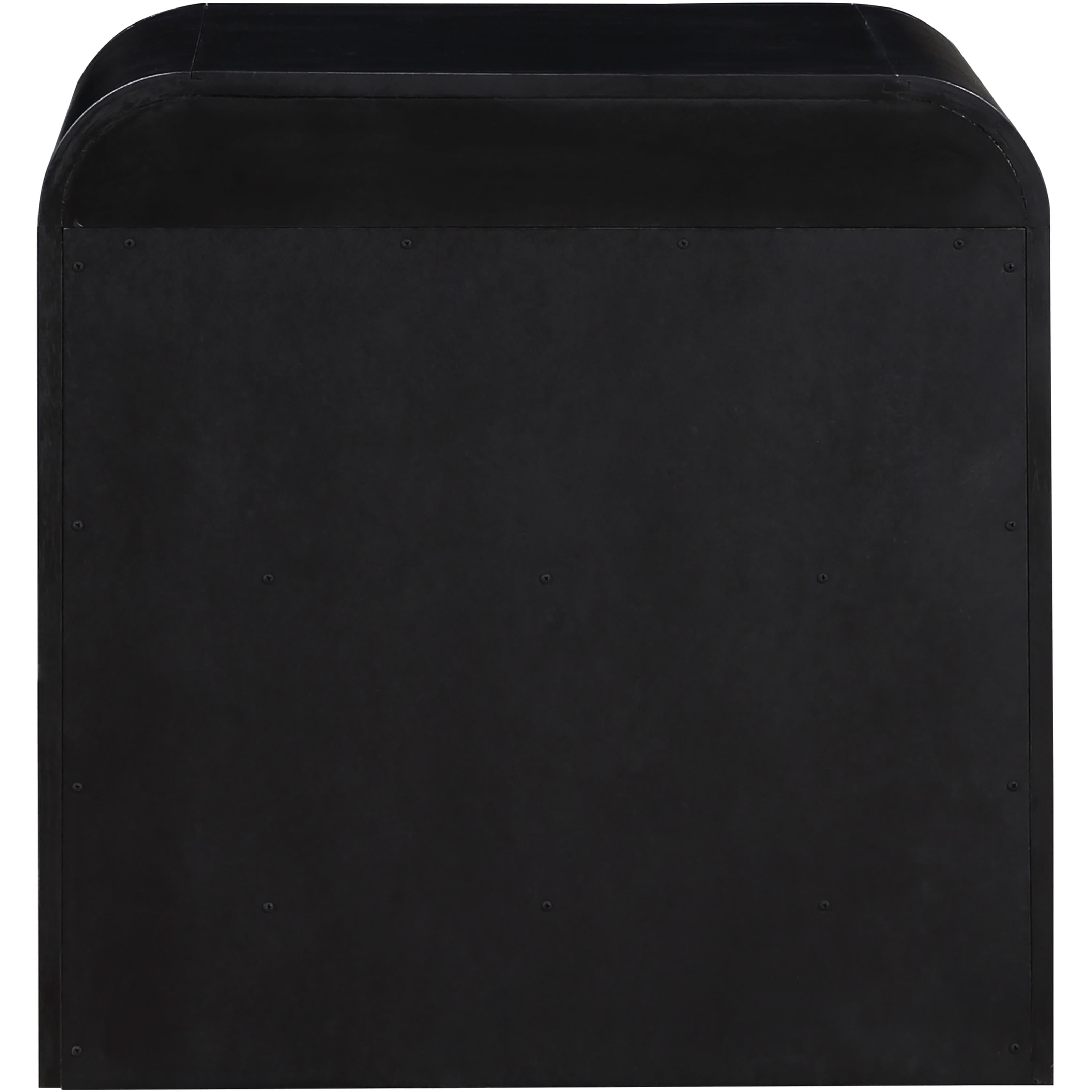 Meridian Fluted Black Night Stand